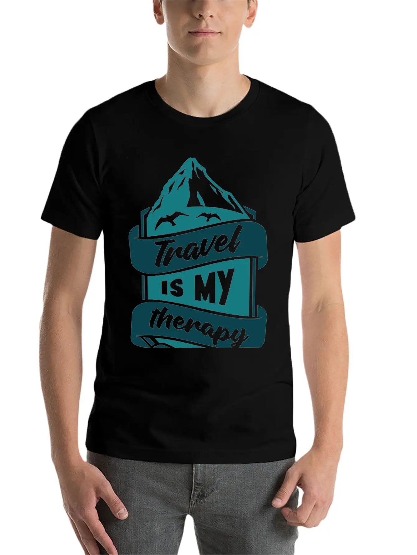 Travel Is My Therapy Unisex Casual T-Shirt – Clean Design For Daily Comfort
