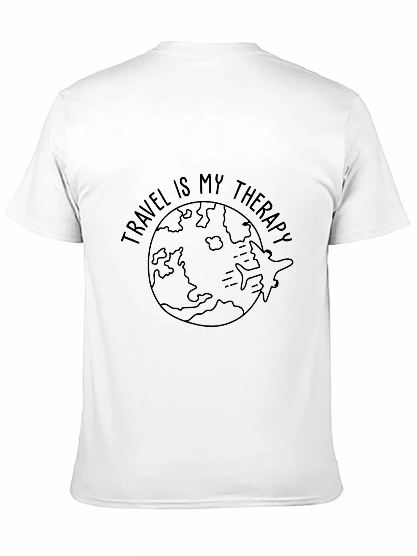 Travel Is My Therapy World Traveler Traveling Love Relaxed Everyday Tee – Lightweight And Durable Cotton