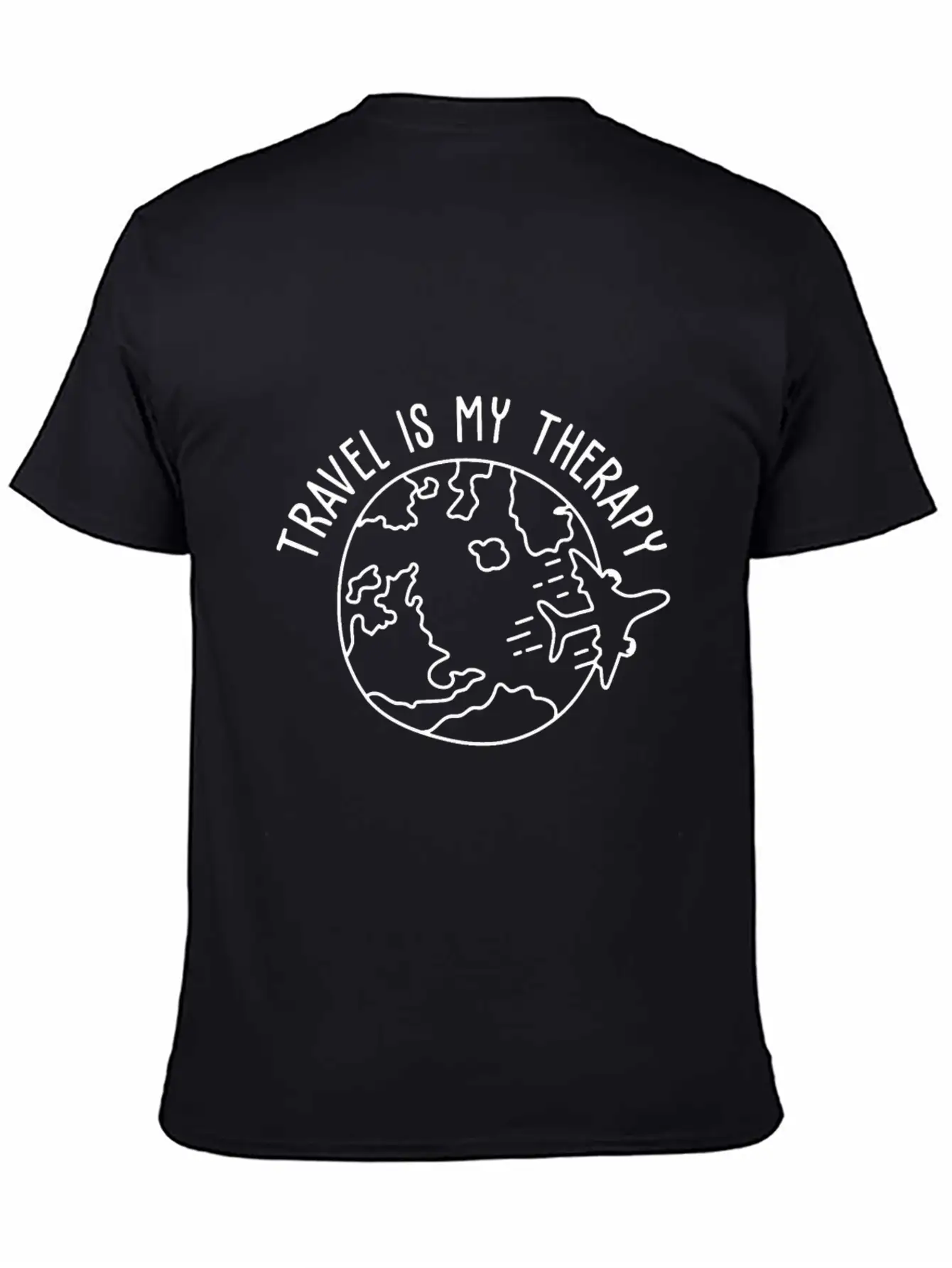 Travel Is My Therapy World Traveler Traveling Love Relaxed Everyday Tee – Lightweight And Durable Cotton