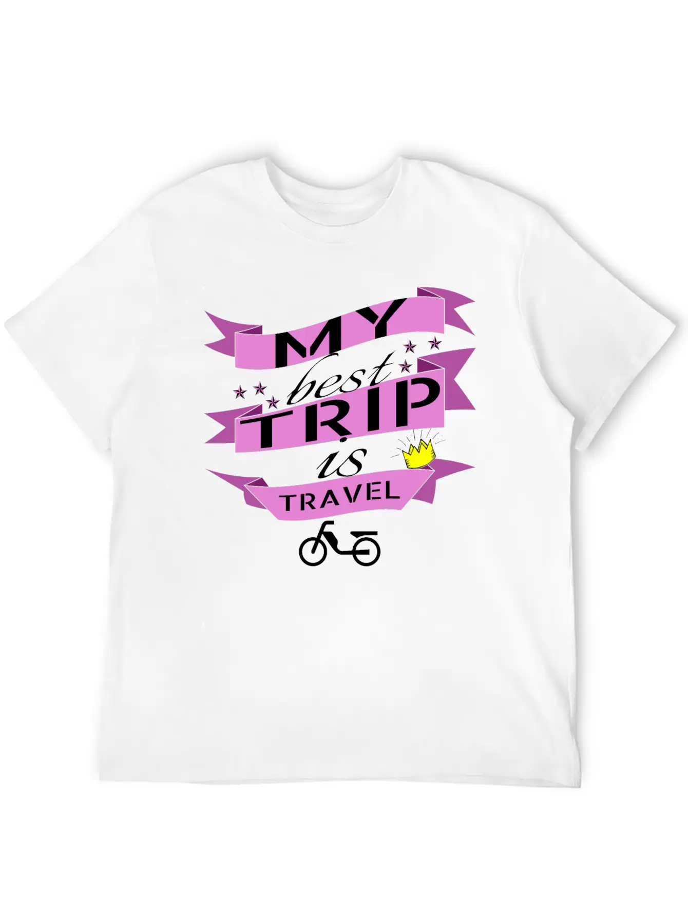 Travel - My Best Trip Is Travel Unisex Casual T-Shirt – Clean Design For Daily Comfort