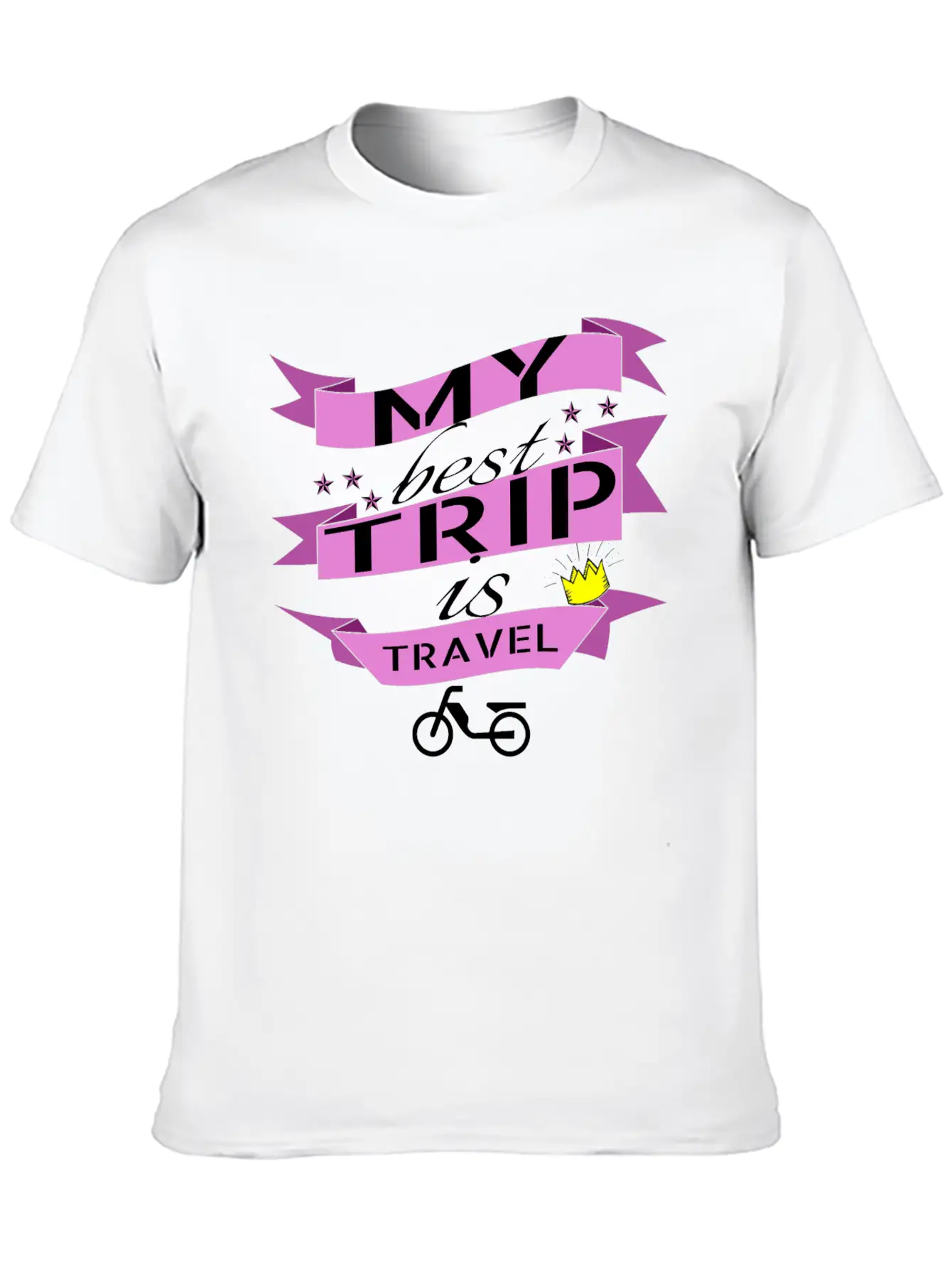 Travel - My Best Trip Is Travel Unisex Casual T-Shirt – Clean Design For Daily Comfort