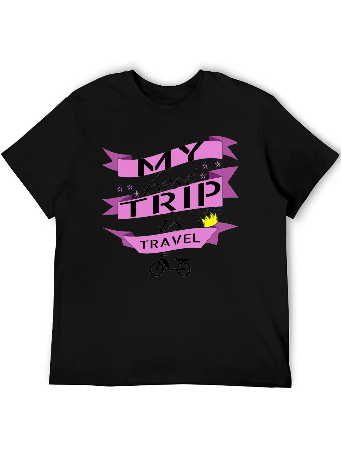 Travel - My Best Trip Is Travel Unisex Casual T-Shirt – Clean Design For Daily Comfort