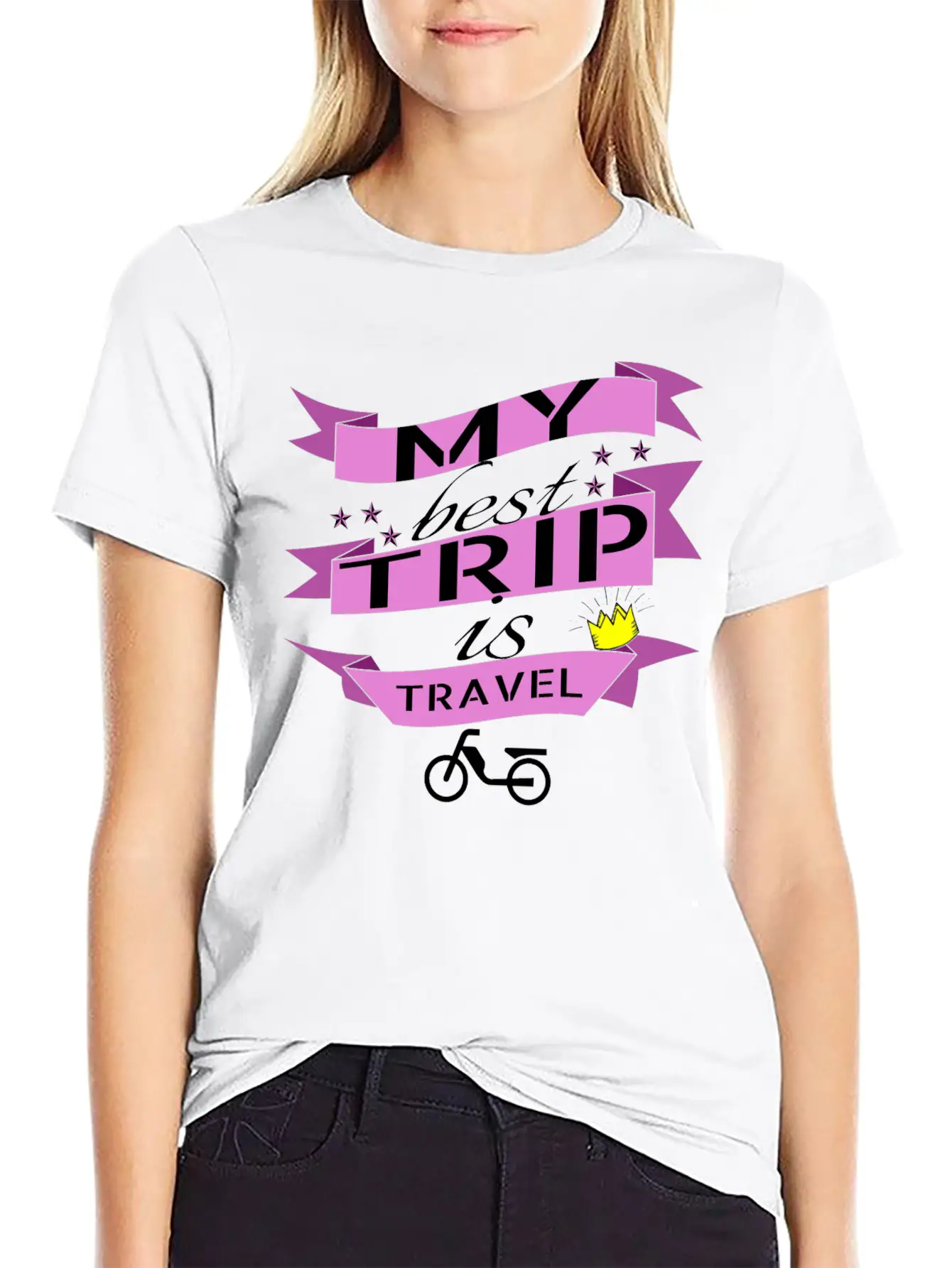 Travel - My Best Trip Is Travel Unisex Casual T-Shirt – Clean Design For Daily Comfort