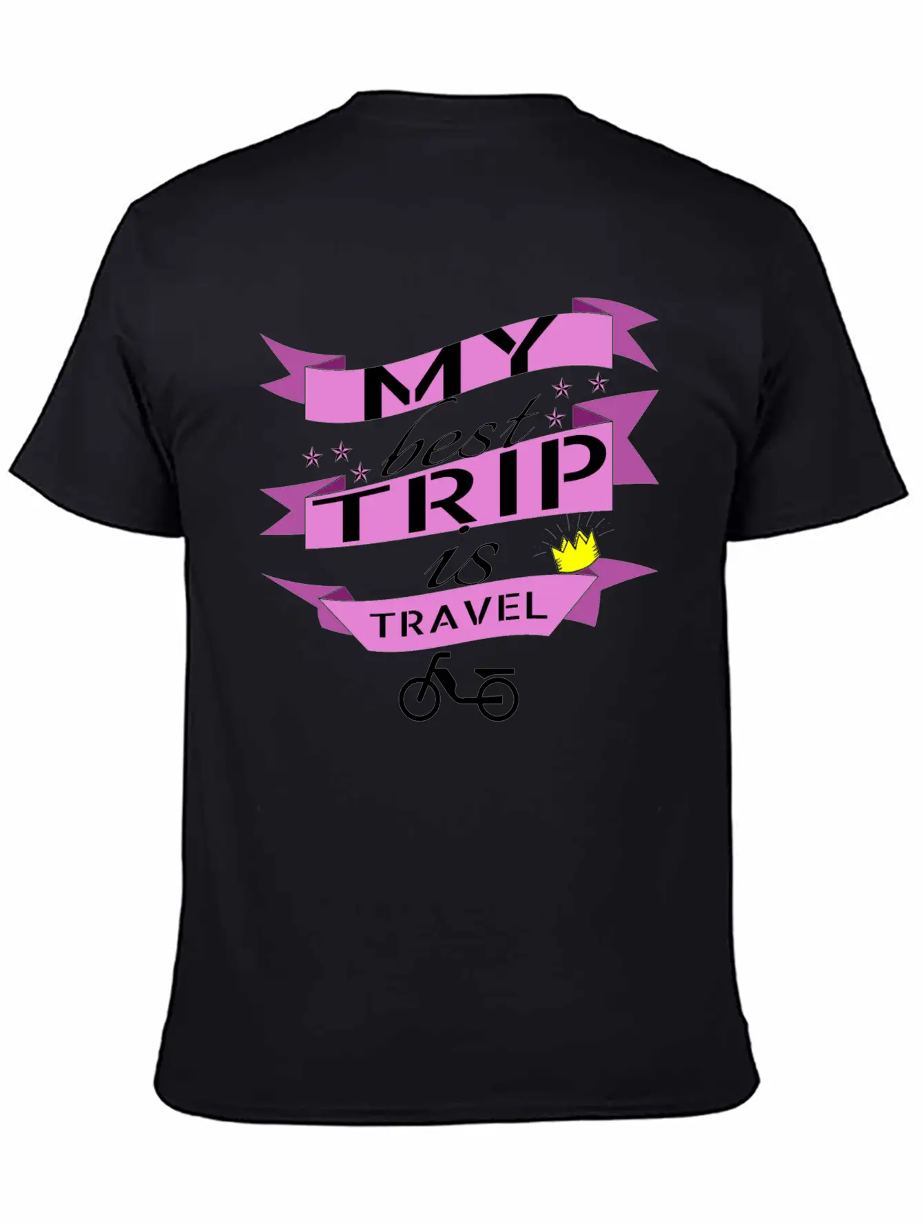 Travel - My Best Trip Is Travel Unisex Casual T-Shirt – Clean Design For Daily Comfort