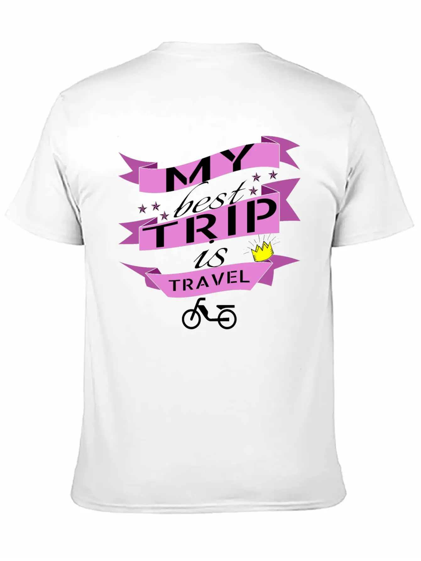 Travel - My Best Trip Is Travel Unisex Casual T-Shirt – Clean Design For Daily Comfort