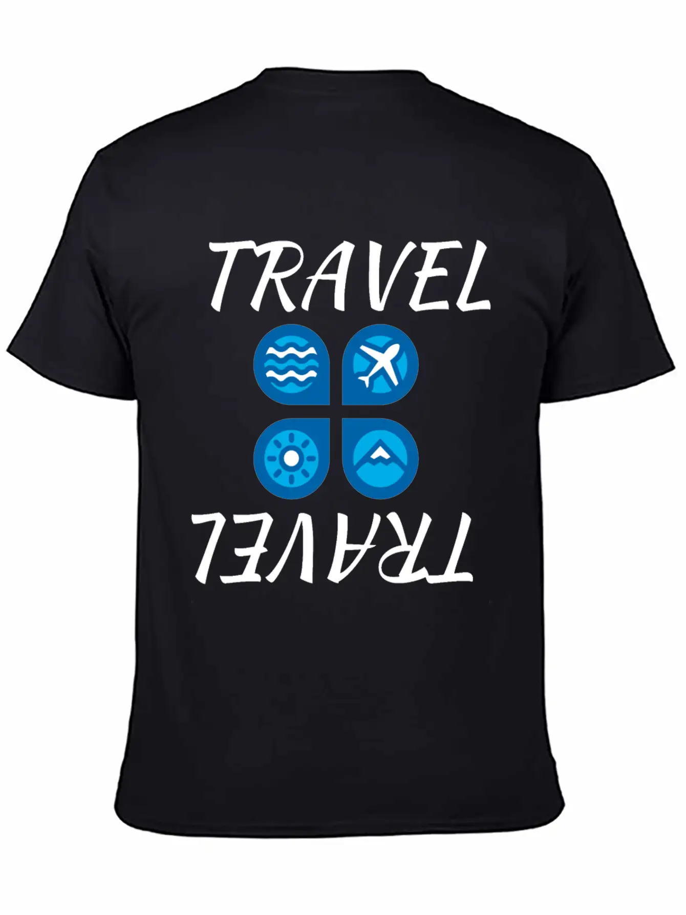 Travel Travel White Unisex Casual T-Shirt – Clean Design For Daily Comfort