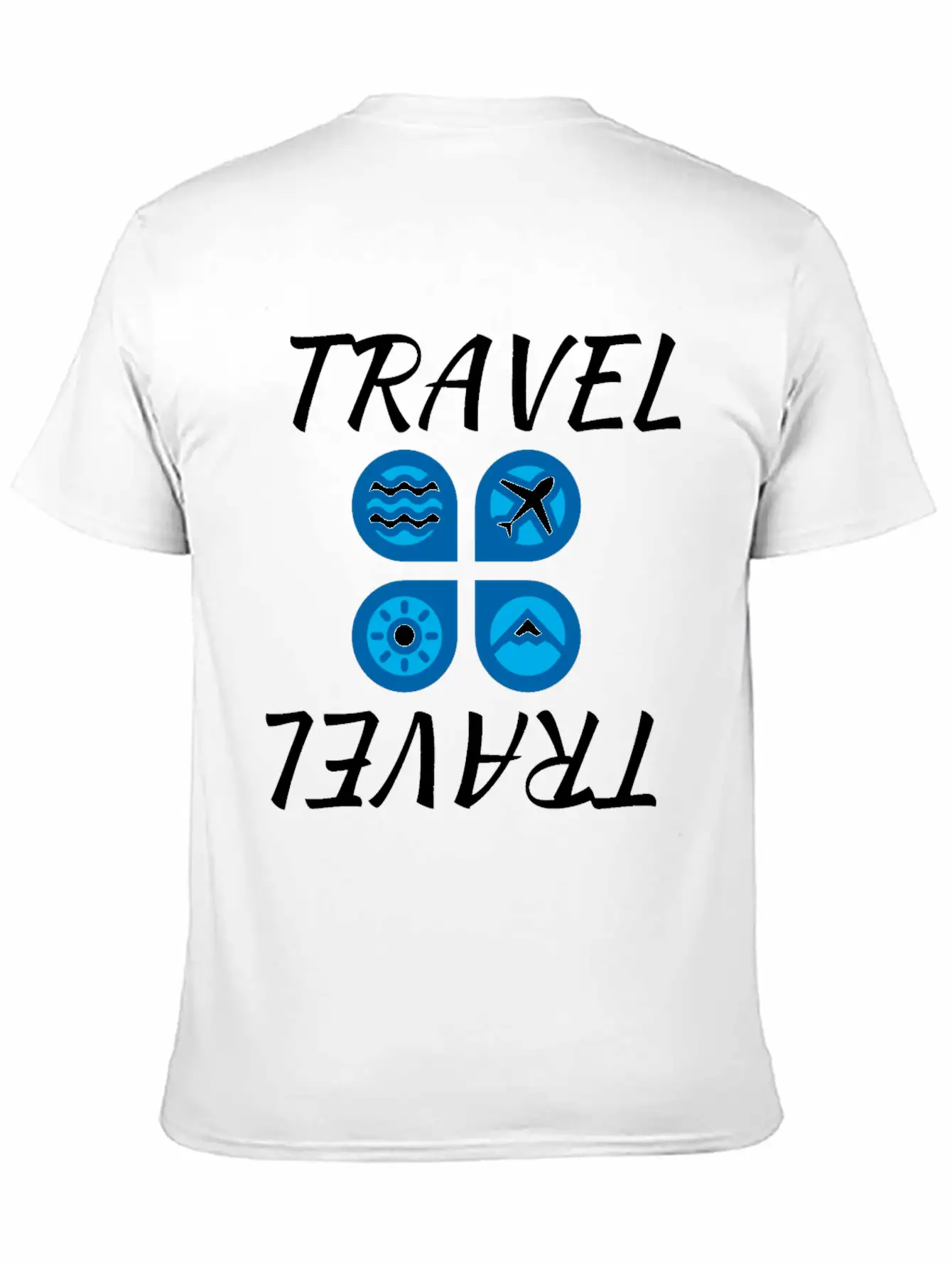 Travel Travel White Unisex Casual T-Shirt – Clean Design For Daily Comfort