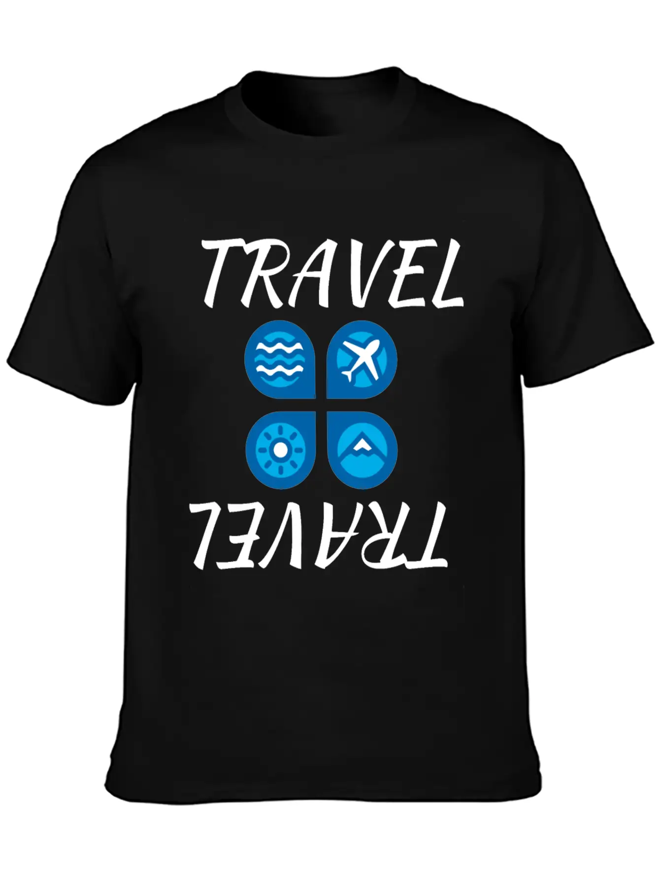 Travel Travel White Unisex Casual T-Shirt – Clean Design For Daily Comfort