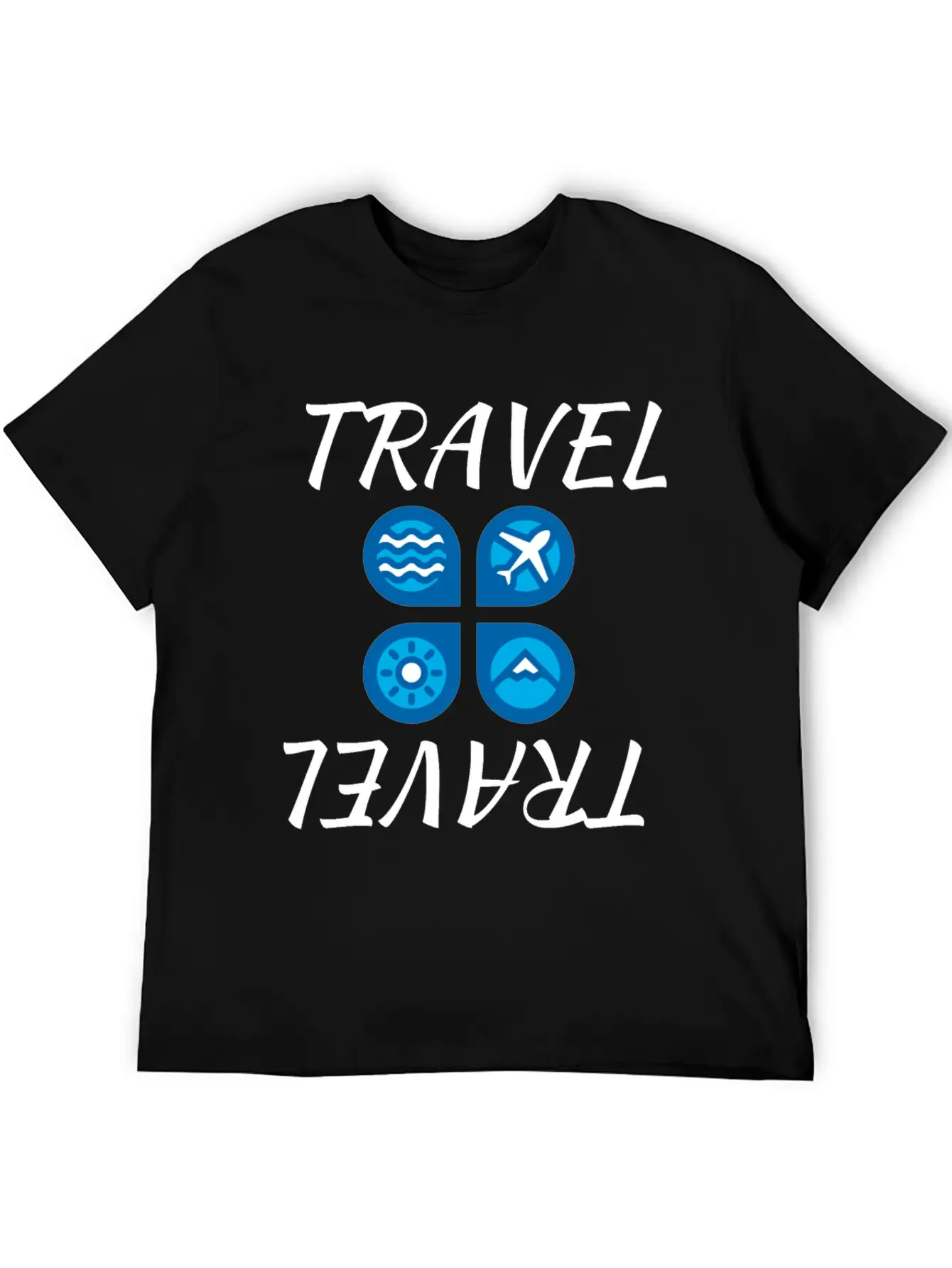 Travel Travel White Unisex Casual T-Shirt – Clean Design For Daily Comfort