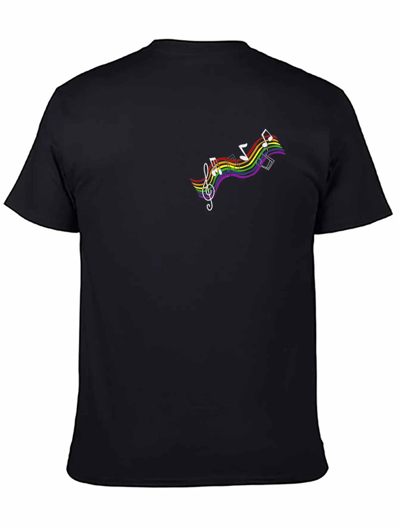 Treble Rainbow Song Modern Fit Casual T-Shirt – Clean And Versatile Design