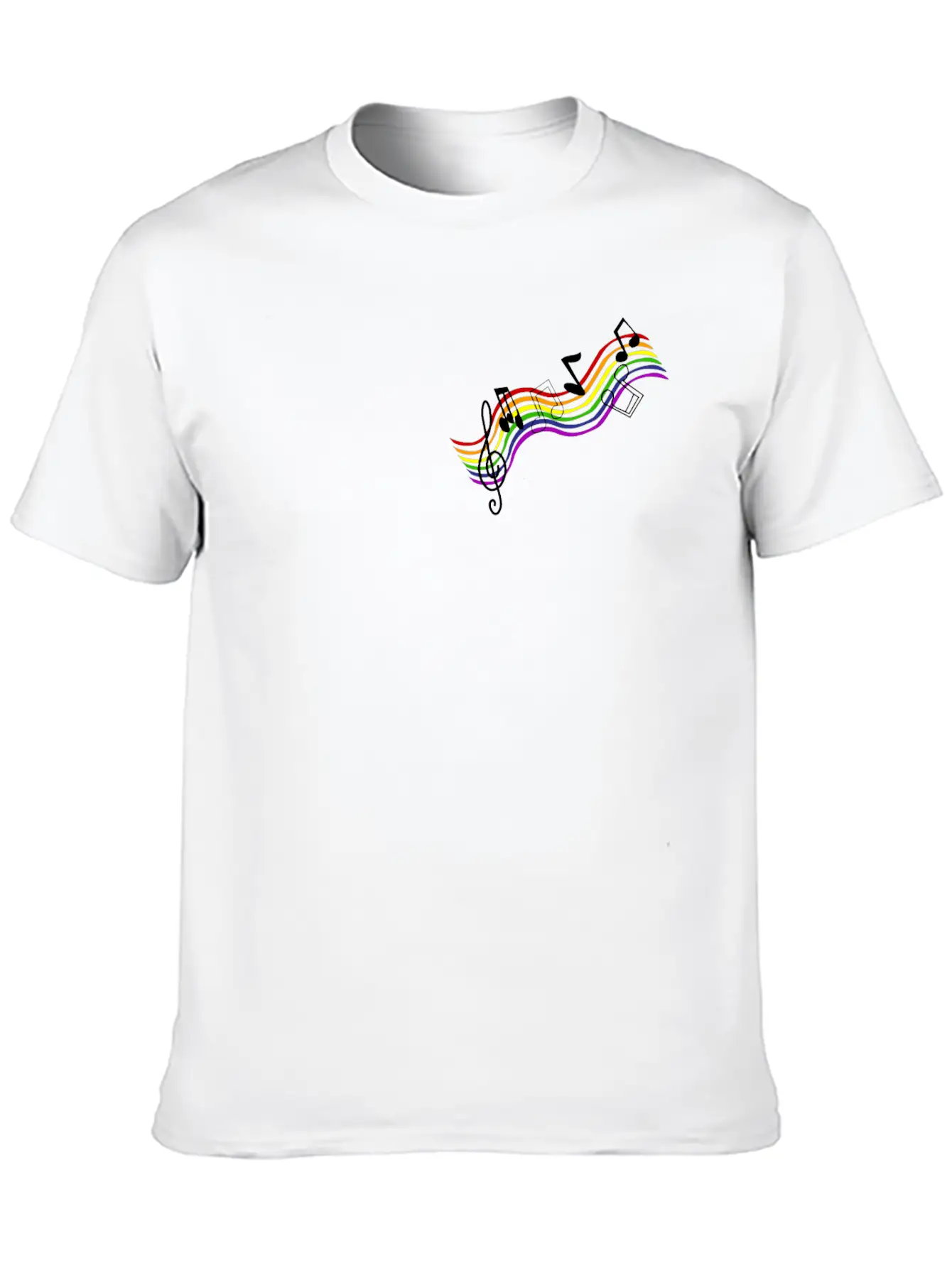 Treble Rainbow Song Modern Fit Casual T-Shirt – Clean And Versatile Design