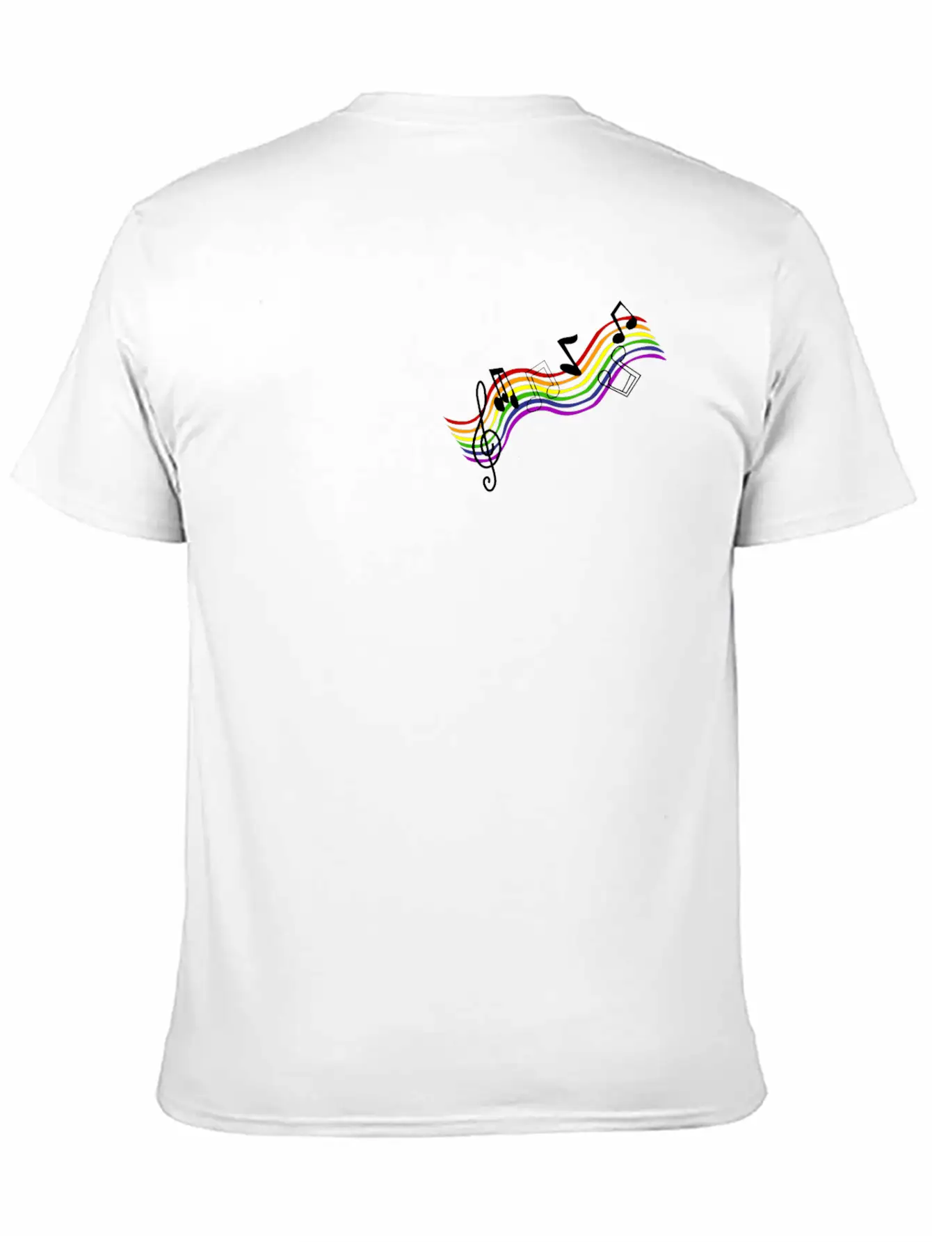 Treble Rainbow Song Modern Fit Casual T-Shirt – Clean And Versatile Design