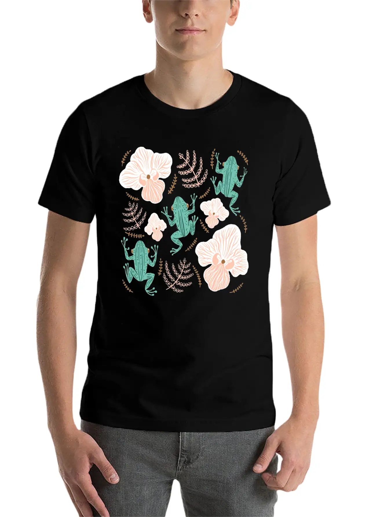 Tree Frog Floral Basic Graphic T-Shirt – Daily Comfort In Soft Cotton