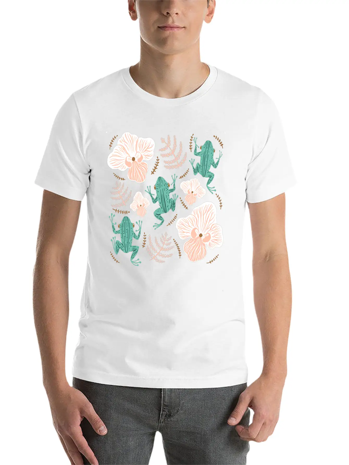Tree Frog Floral Basic Graphic T-Shirt – Daily Comfort In Soft Cotton