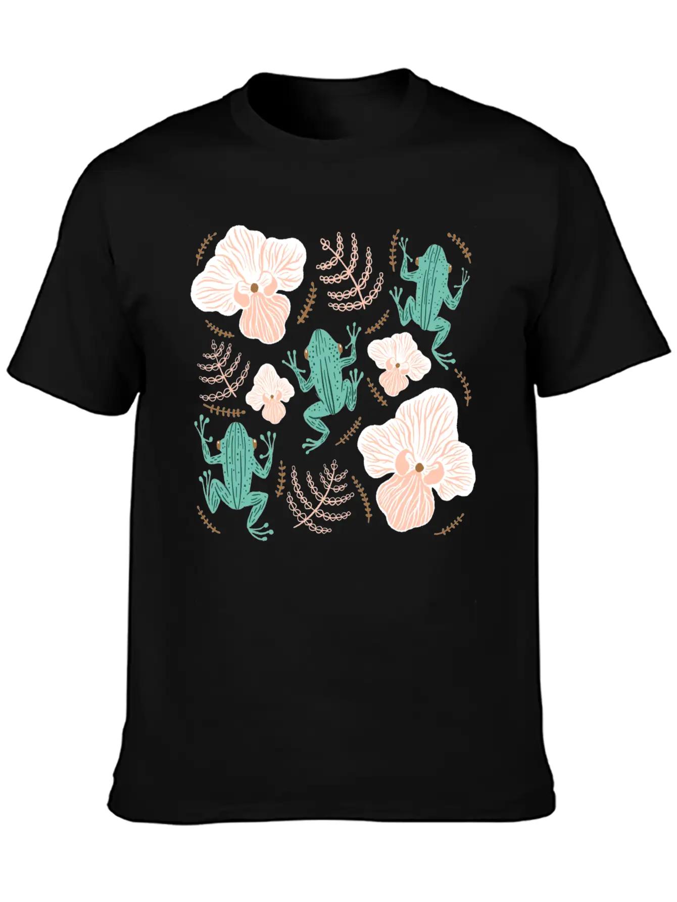 Tree Frog Floral Basic Graphic T-Shirt – Daily Comfort In Soft Cotton