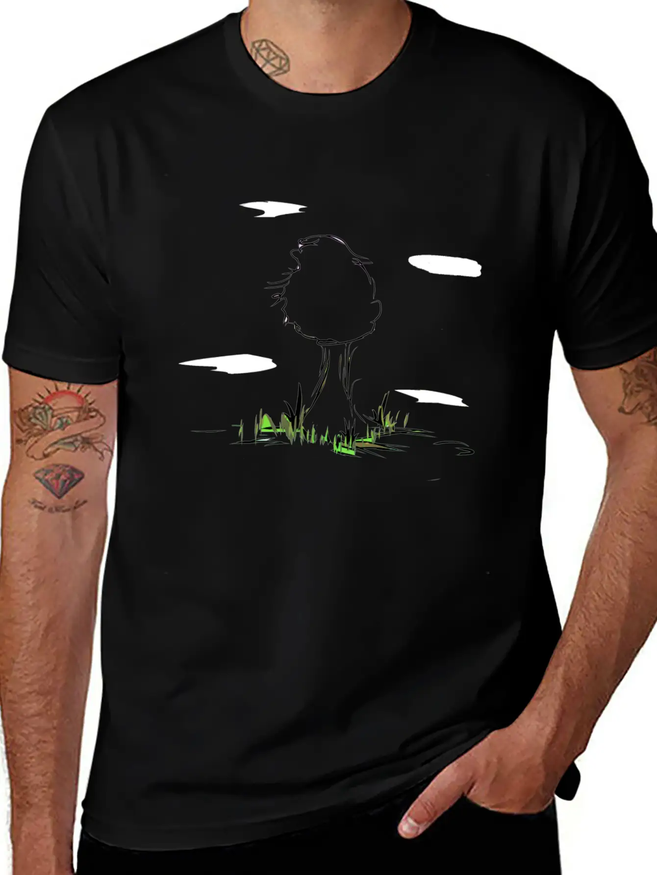 Tree Nature Sky Nature Symbol Grass Spring Unisex Casual T-Shirt – Clean Design For Daily Comfort