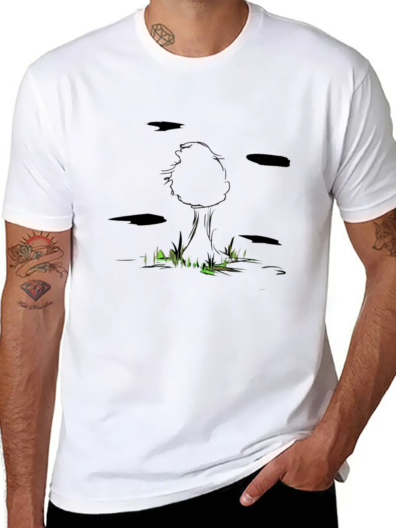 Tree Nature Sky Nature Symbol Grass Spring Unisex Casual T-Shirt – Clean Design For Daily Comfort