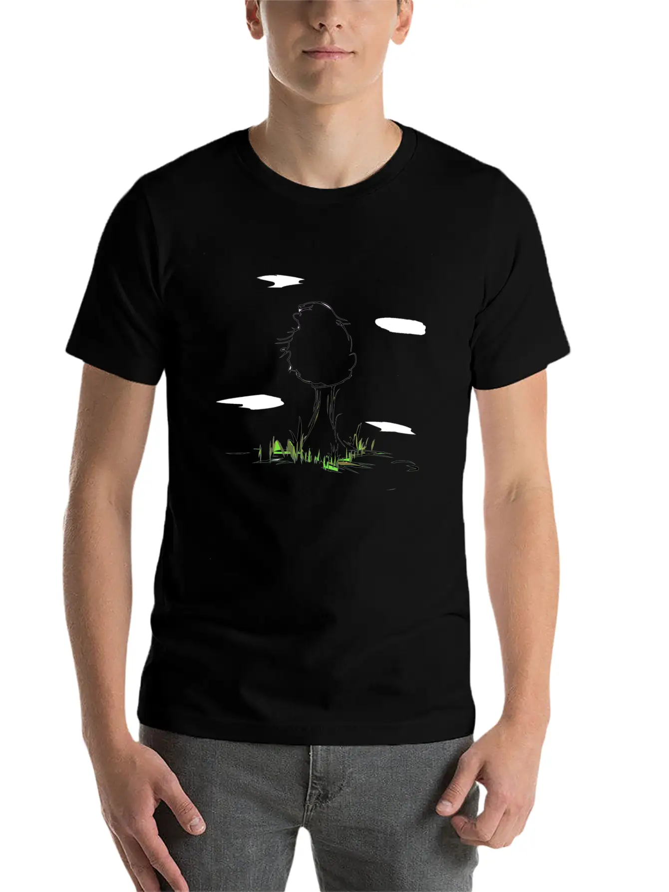Tree Nature Sky Nature Symbol Grass Spring Unisex Casual T-Shirt – Clean Design For Daily Comfort