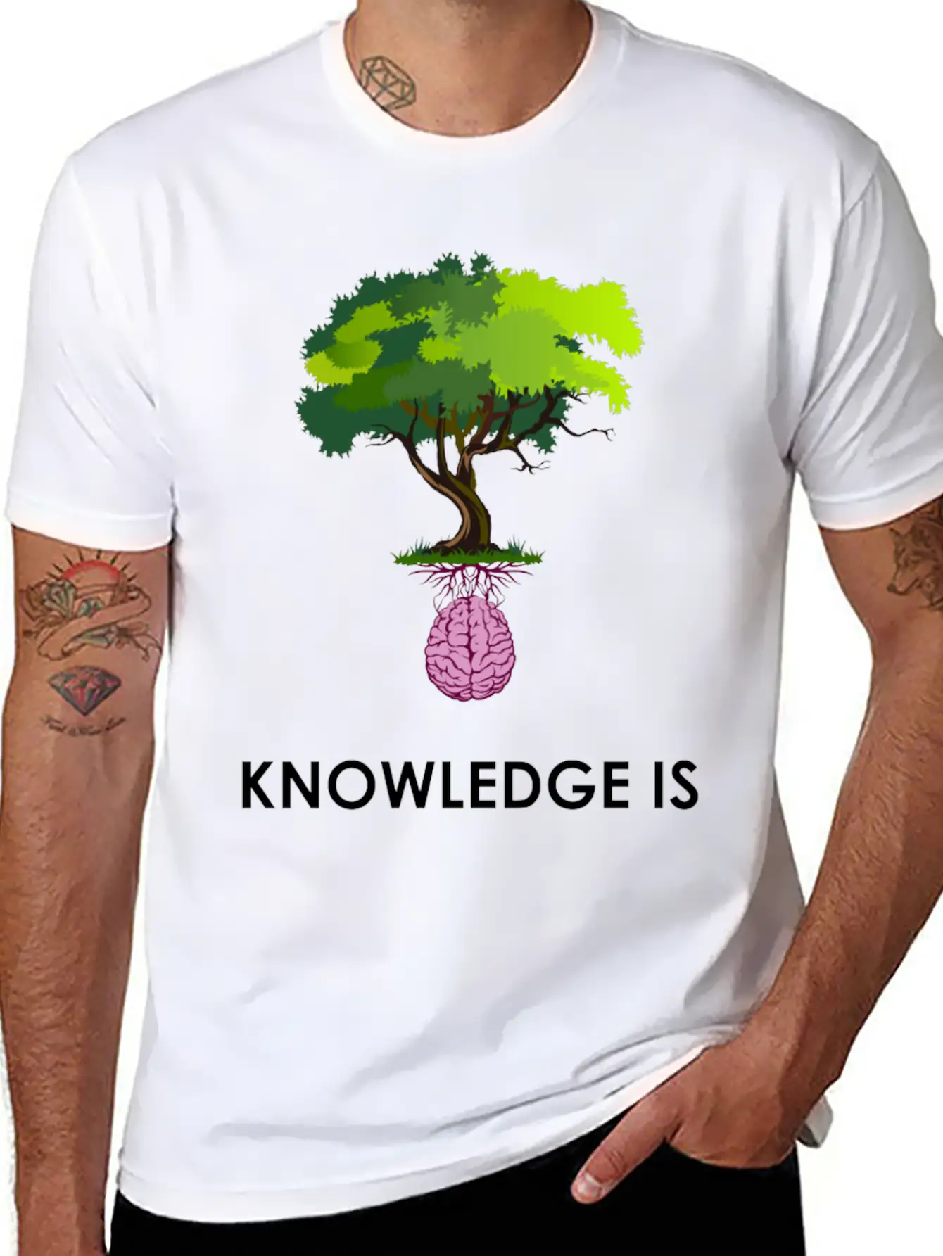 Tree Of Knowledge Design Modern Fit Casual T-Shirt – Clean And Versatile Design