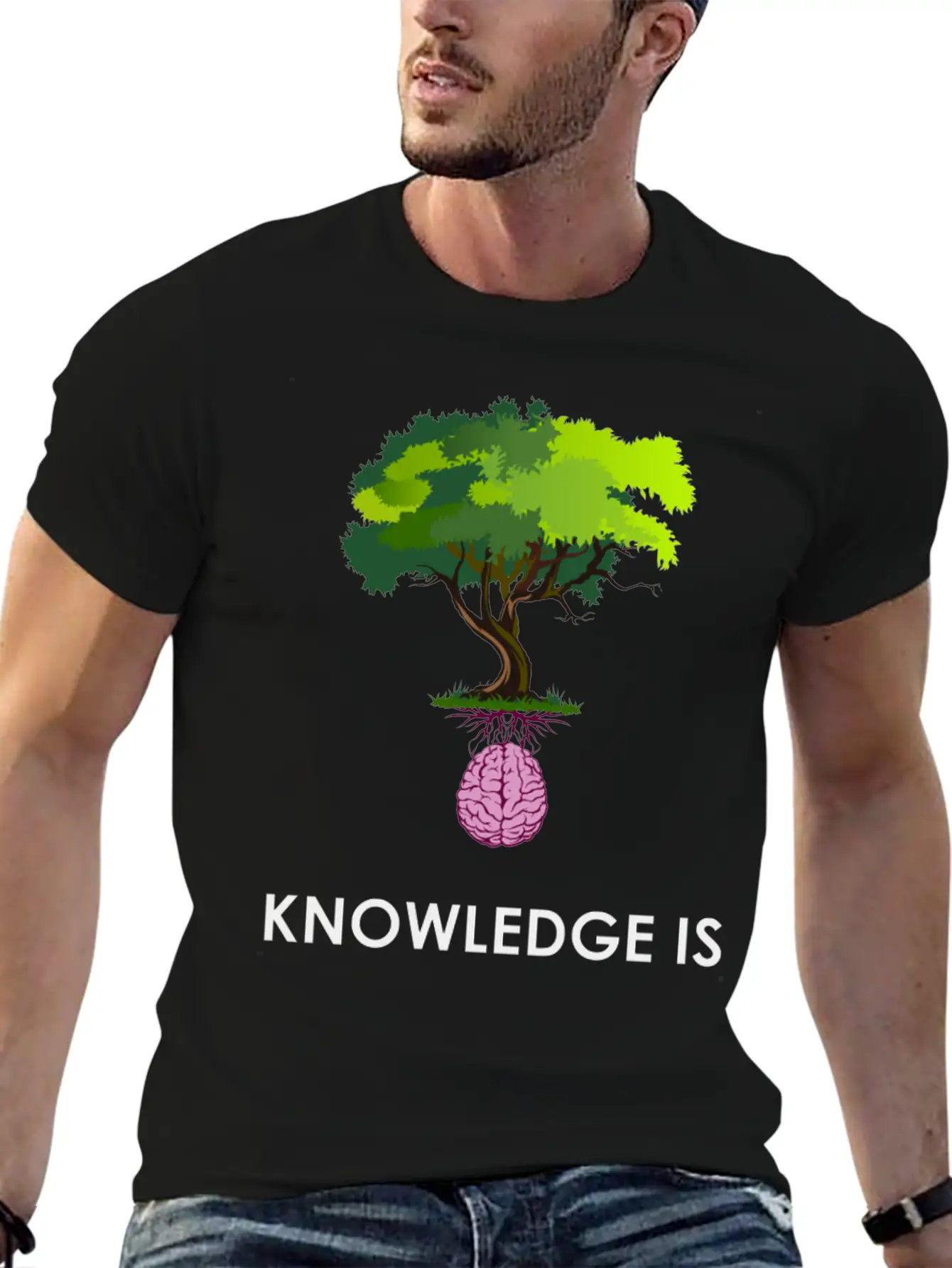 Tree Of Knowledge Design Modern Fit Casual T-Shirt – Clean And Versatile Design