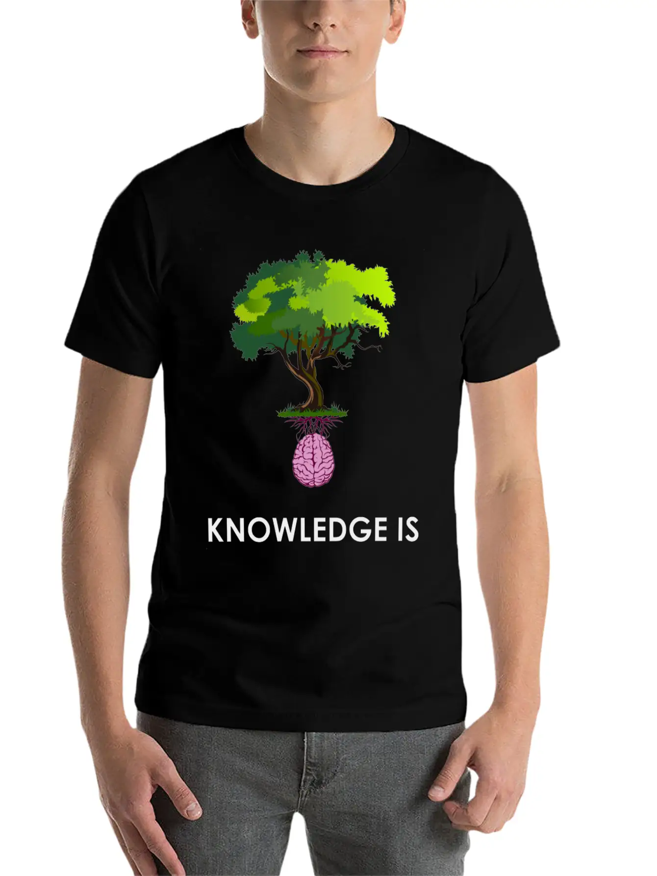 Tree Of Knowledge Design Modern Fit Casual T-Shirt – Clean And Versatile Design