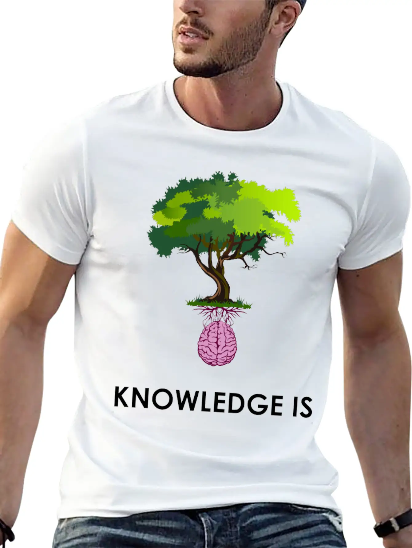 Tree Of Knowledge Design Modern Fit Casual T-Shirt – Clean And Versatile Design