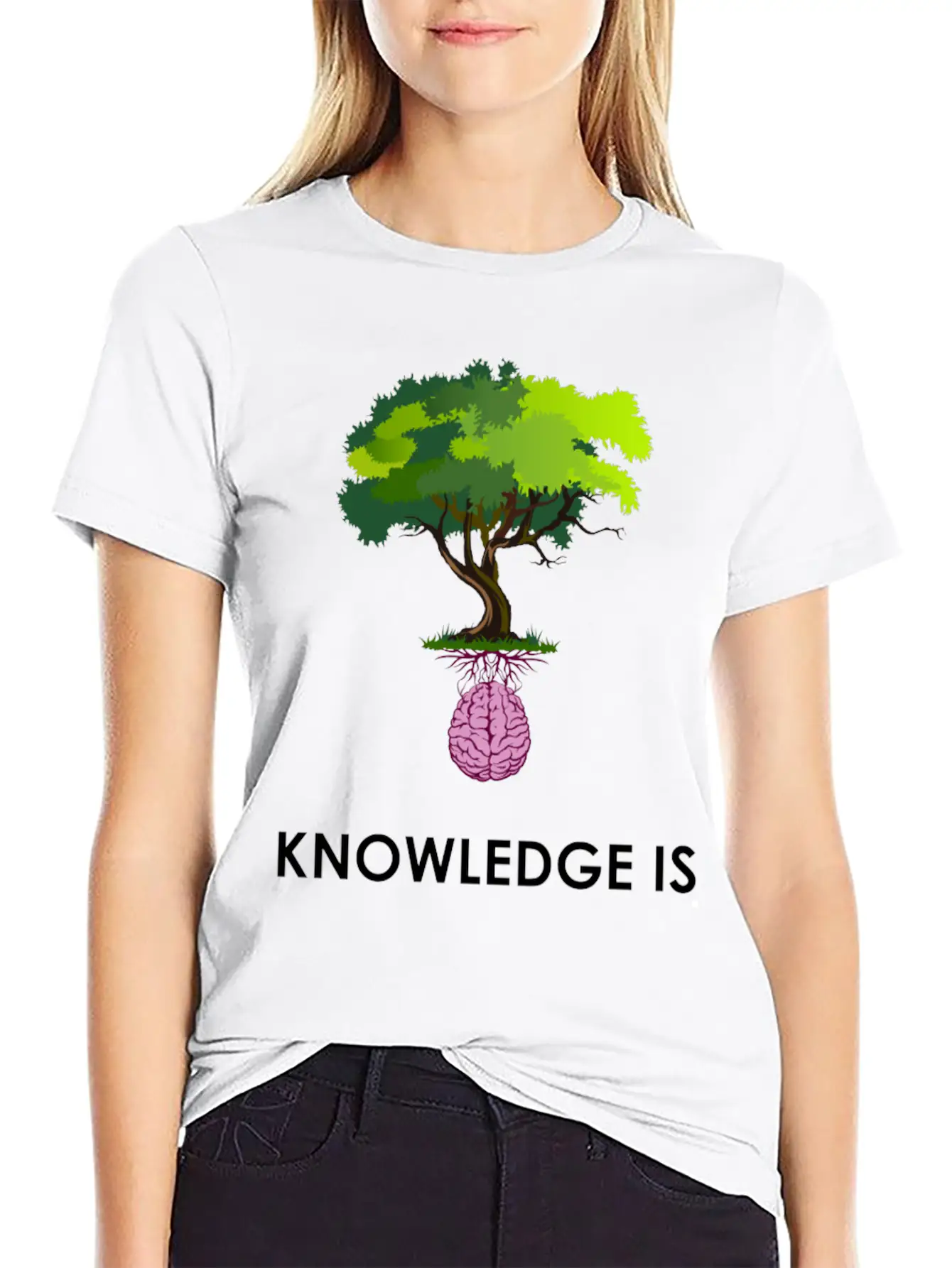 Tree Of Knowledge Design Modern Fit Casual T-Shirt – Clean And Versatile Design