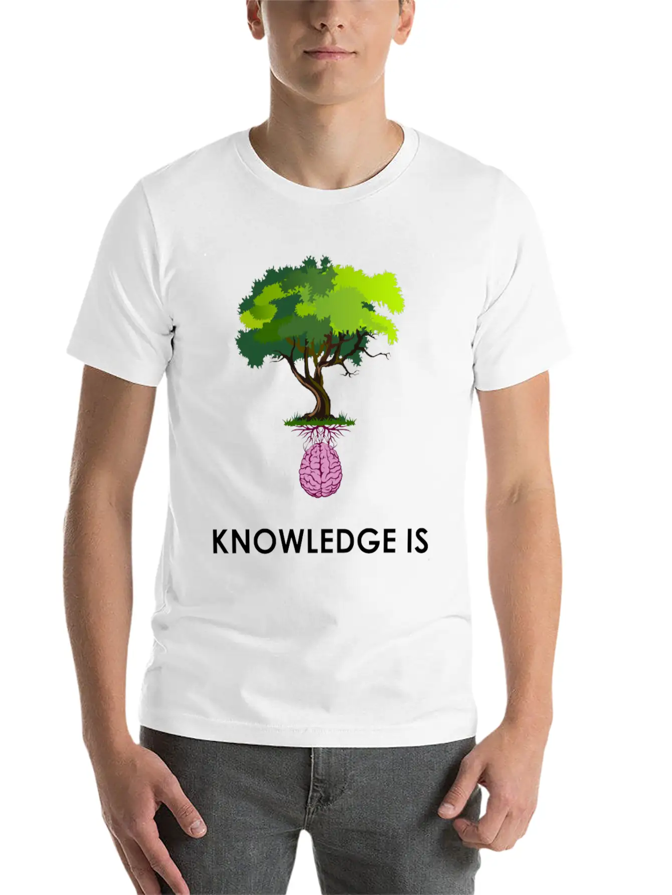 Tree Of Knowledge Design Modern Fit Casual T-Shirt – Clean And Versatile Design