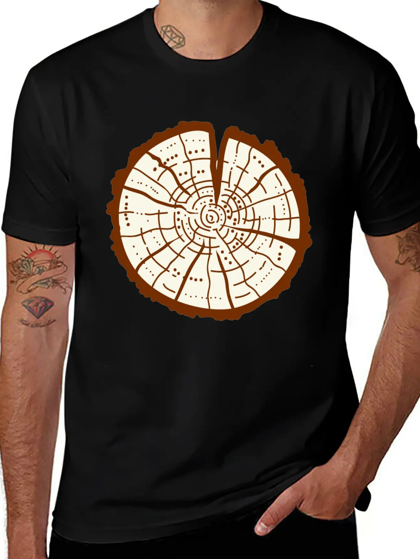 Tree Trunk Essential Cotton Tee For Daily Outfits – Unisex Style