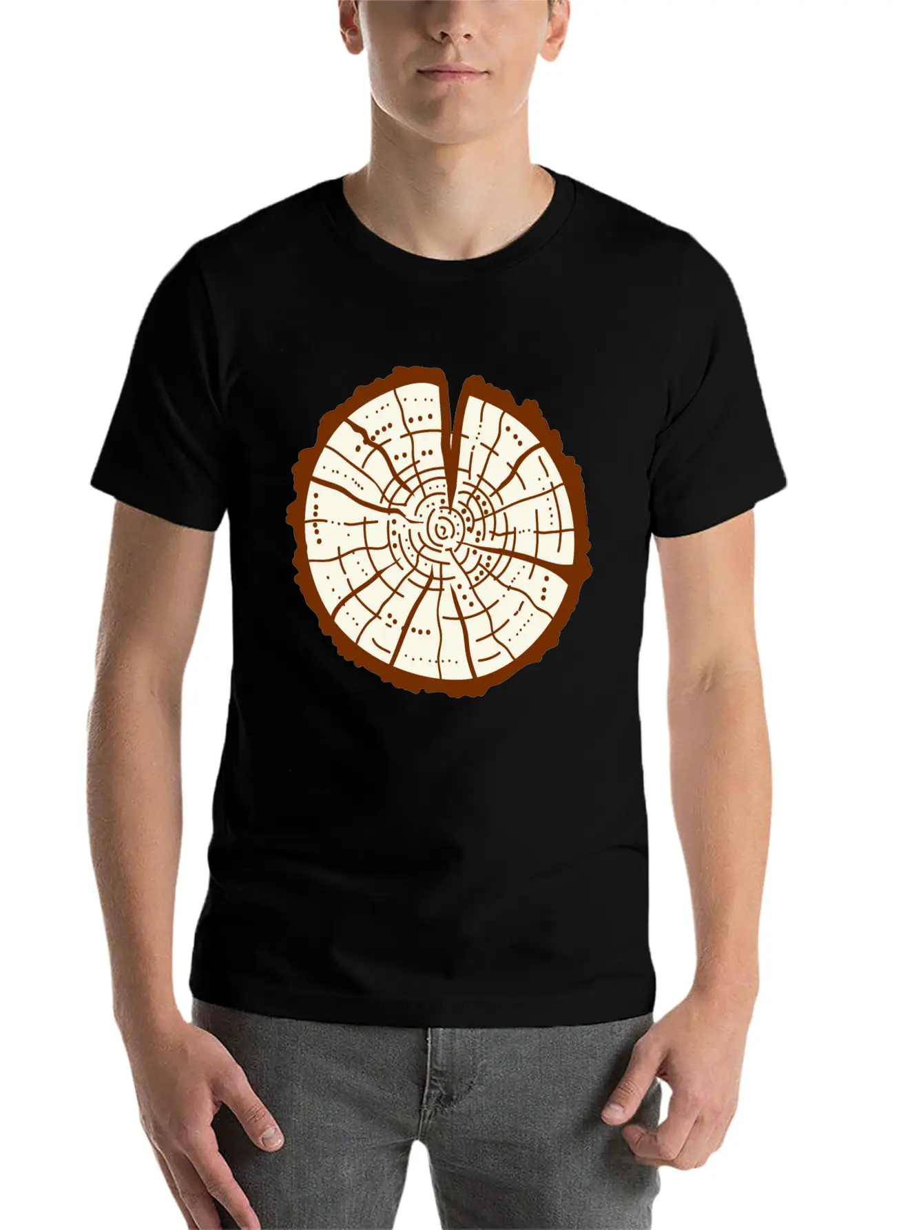 Tree Trunk Essential Cotton Tee For Daily Outfits – Unisex Style