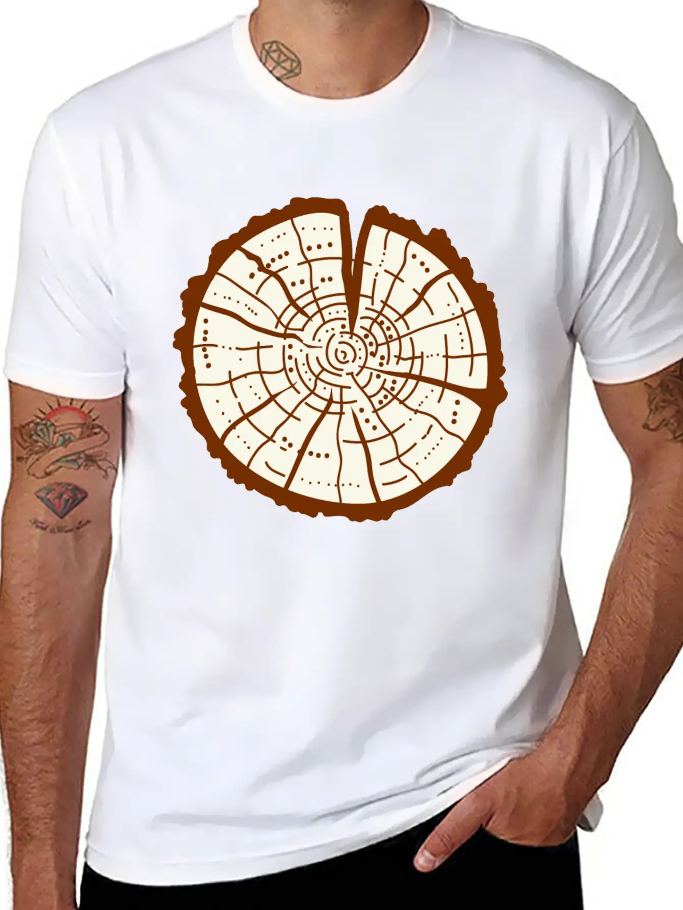 Tree Trunk Essential Cotton Tee For Daily Outfits – Unisex Style