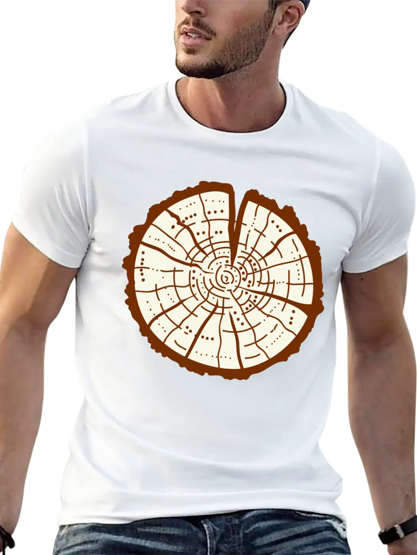 Tree Trunk Essential Cotton Tee For Daily Outfits – Unisex Style