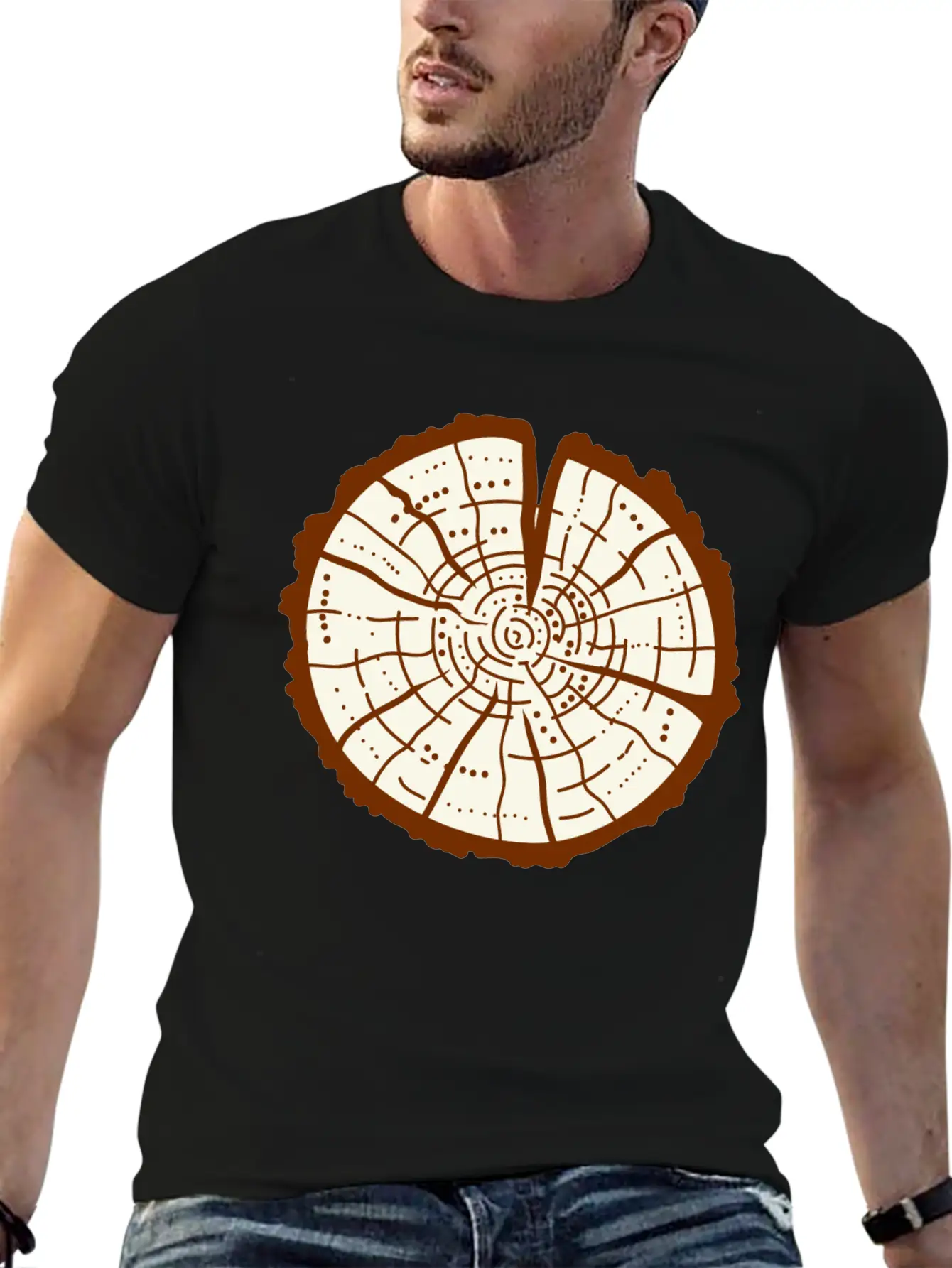 Tree Trunk Essential Cotton Tee For Daily Outfits – Unisex Style
