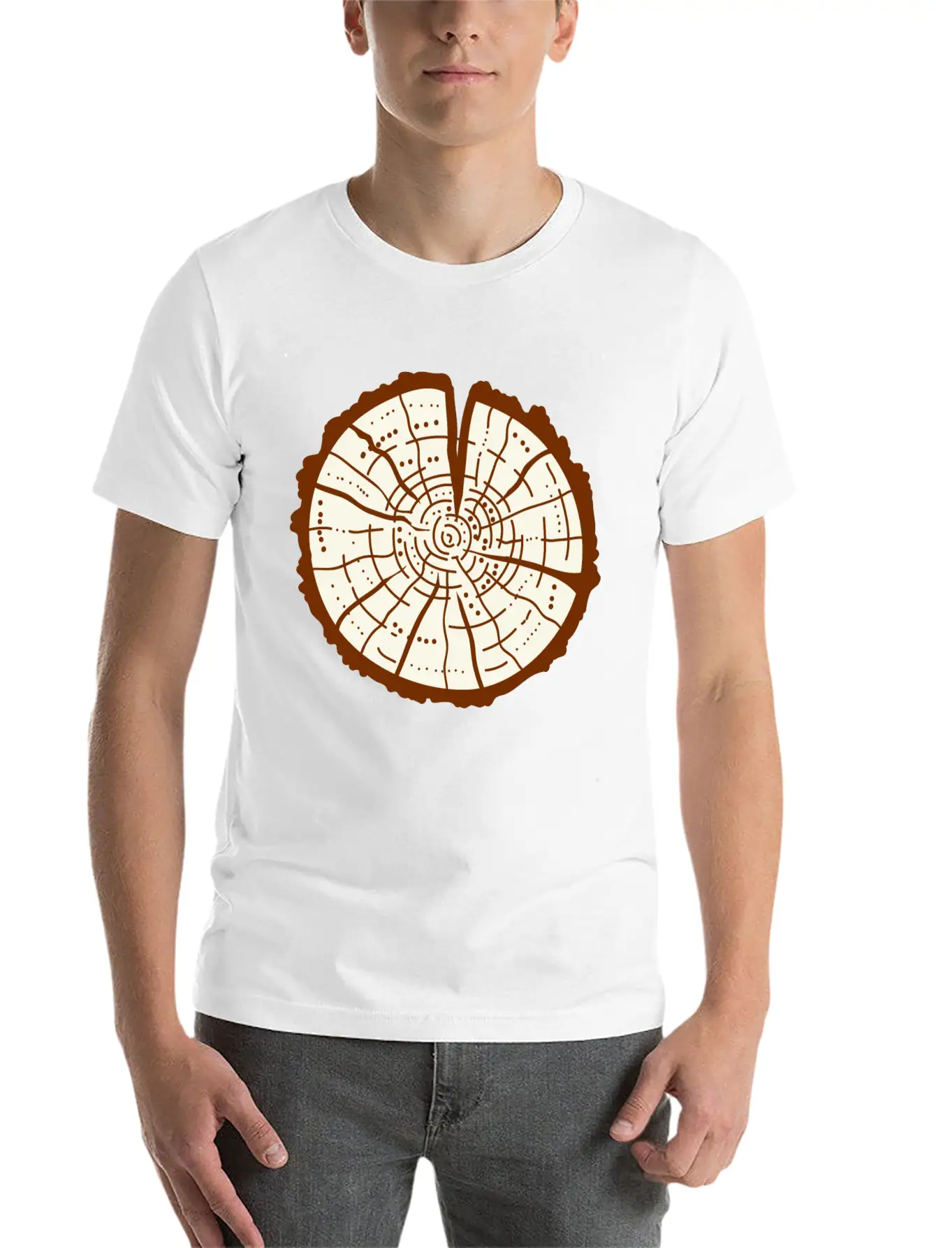 Tree Trunk Essential Cotton Tee For Daily Outfits – Unisex Style