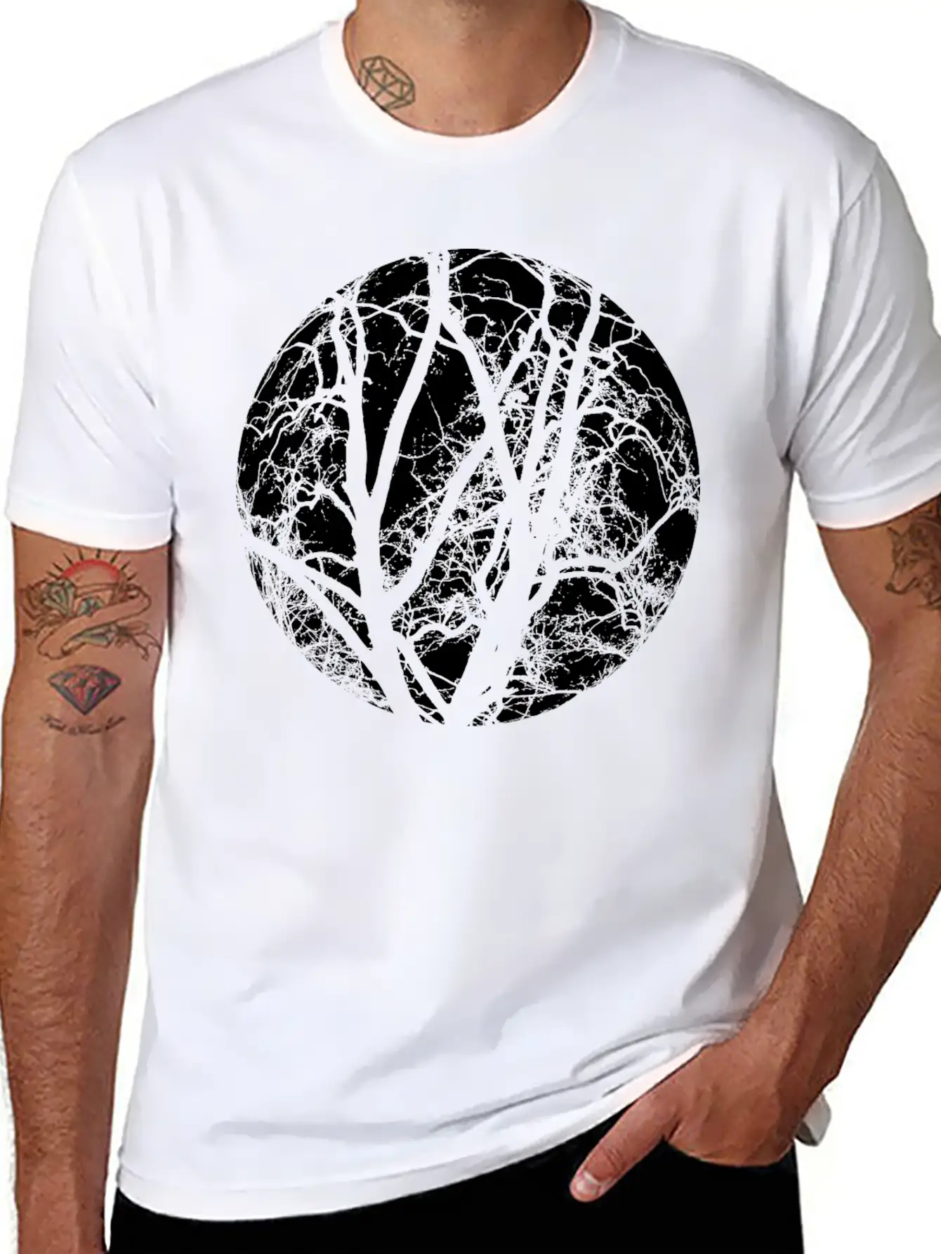 Trees Branches Classic Fit Graphic Tee For Daily Comfort – Unisex Cotton Shirt