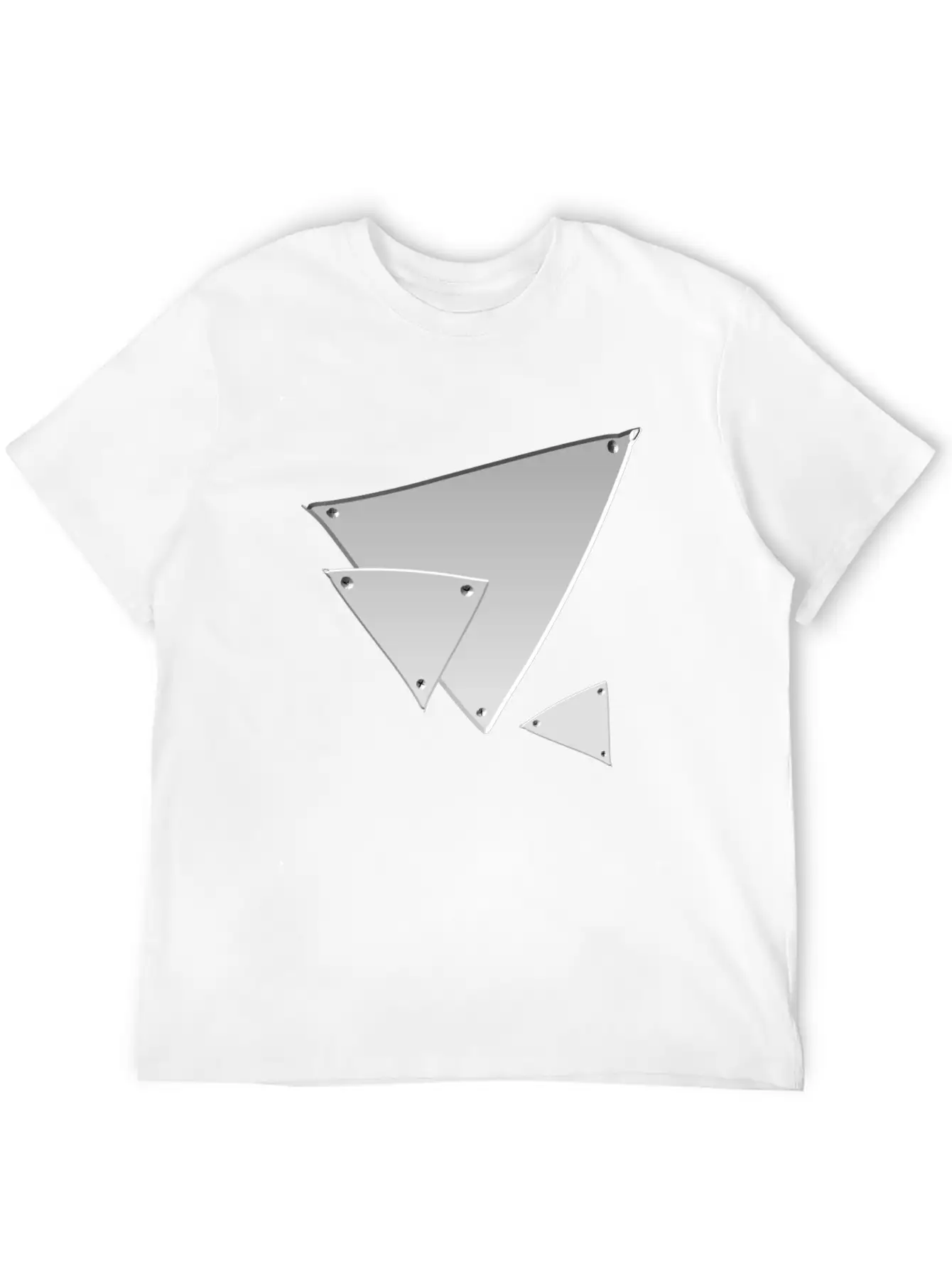 Triangle Triangle Metal Silver Nails Icon Soft Cotton Short Sleeve Tee – Unisex Wardrobe Staple