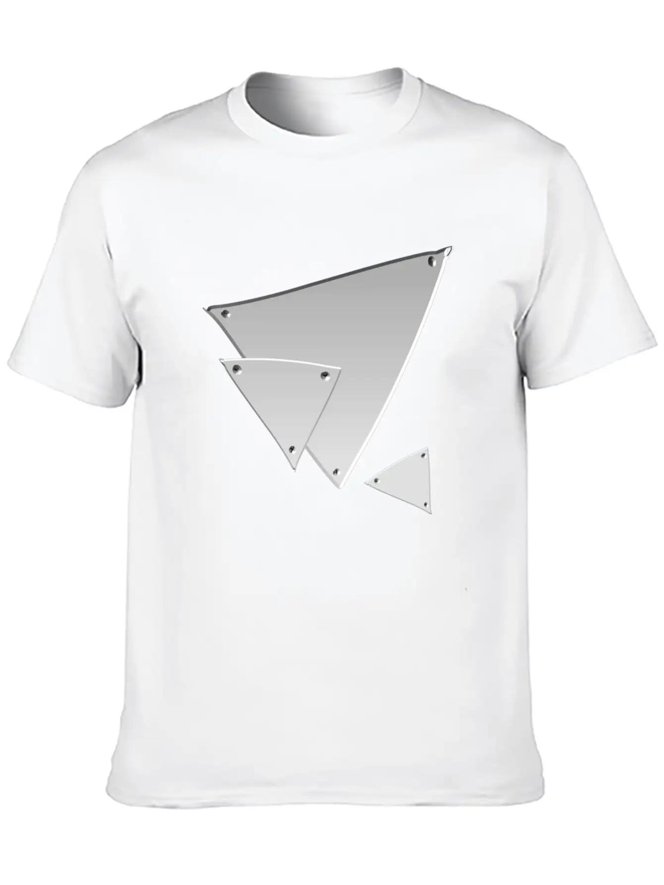 Triangle Triangle Metal Silver Nails Icon Soft Cotton Short Sleeve Tee – Unisex Wardrobe Staple