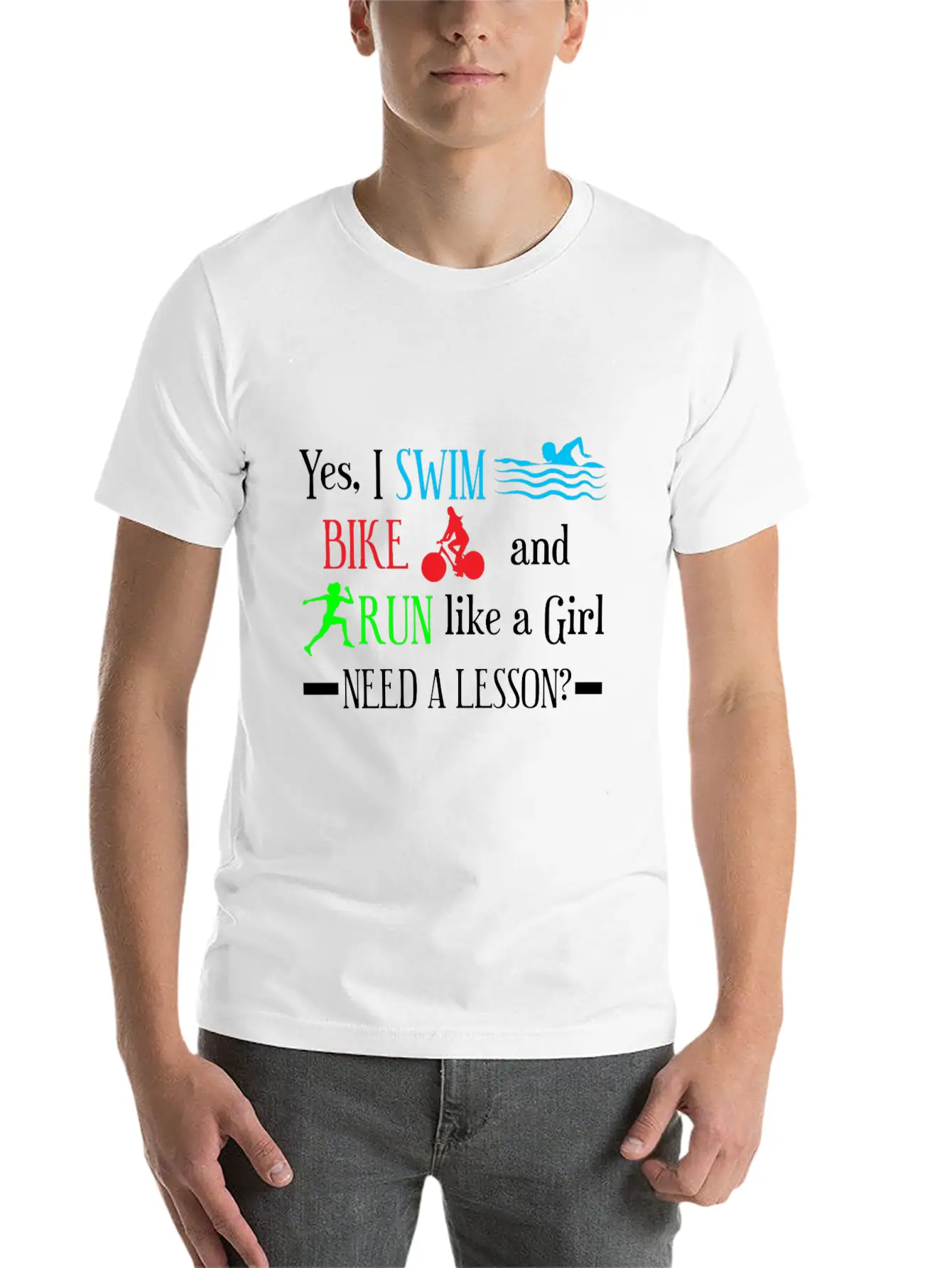 Triathlon Girl Athlete Relaxed Everyday Tee – Lightweight And Durable Cotton