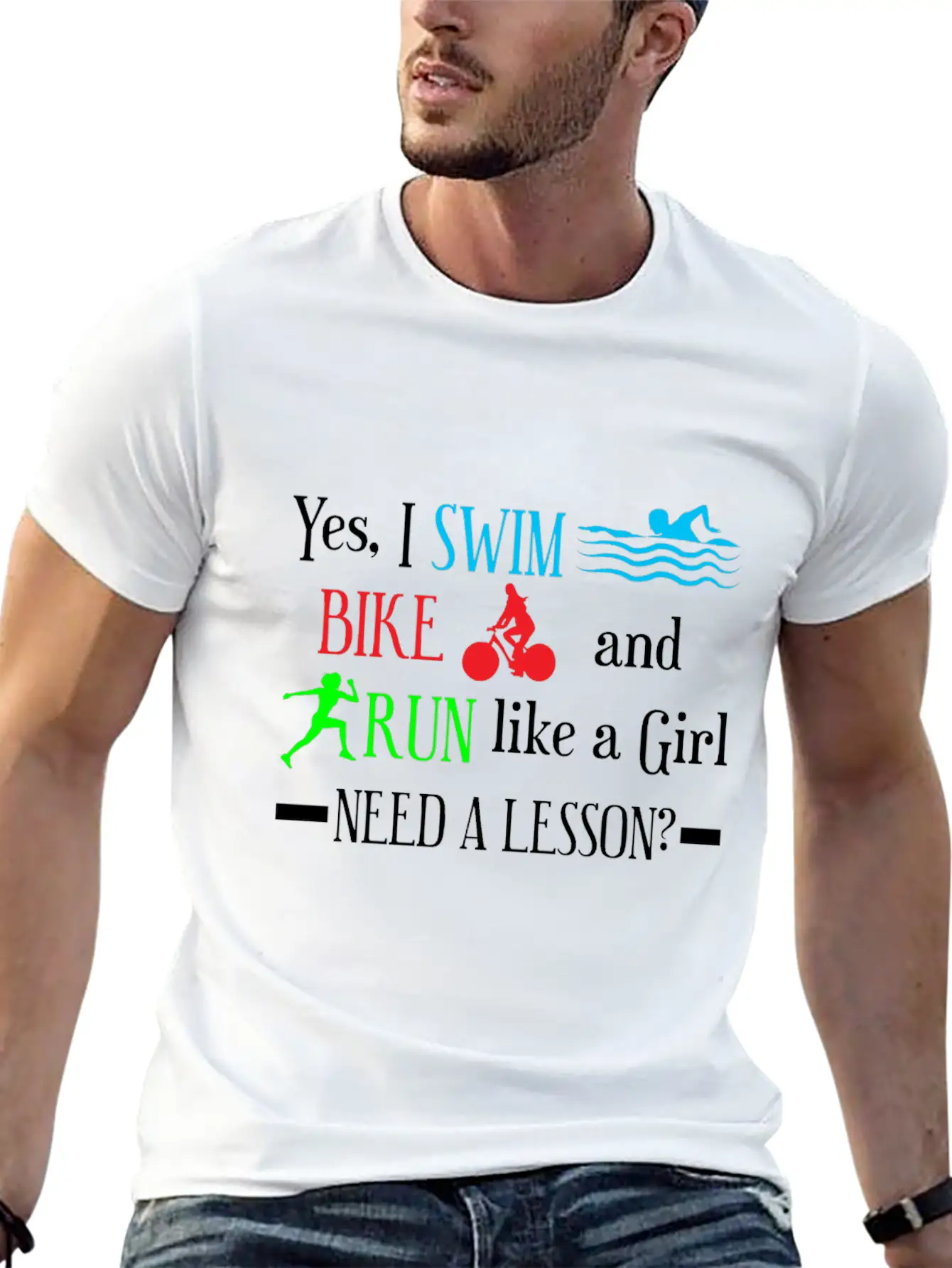 Triathlon Girl Athlete Relaxed Everyday Tee – Lightweight And Durable Cotton