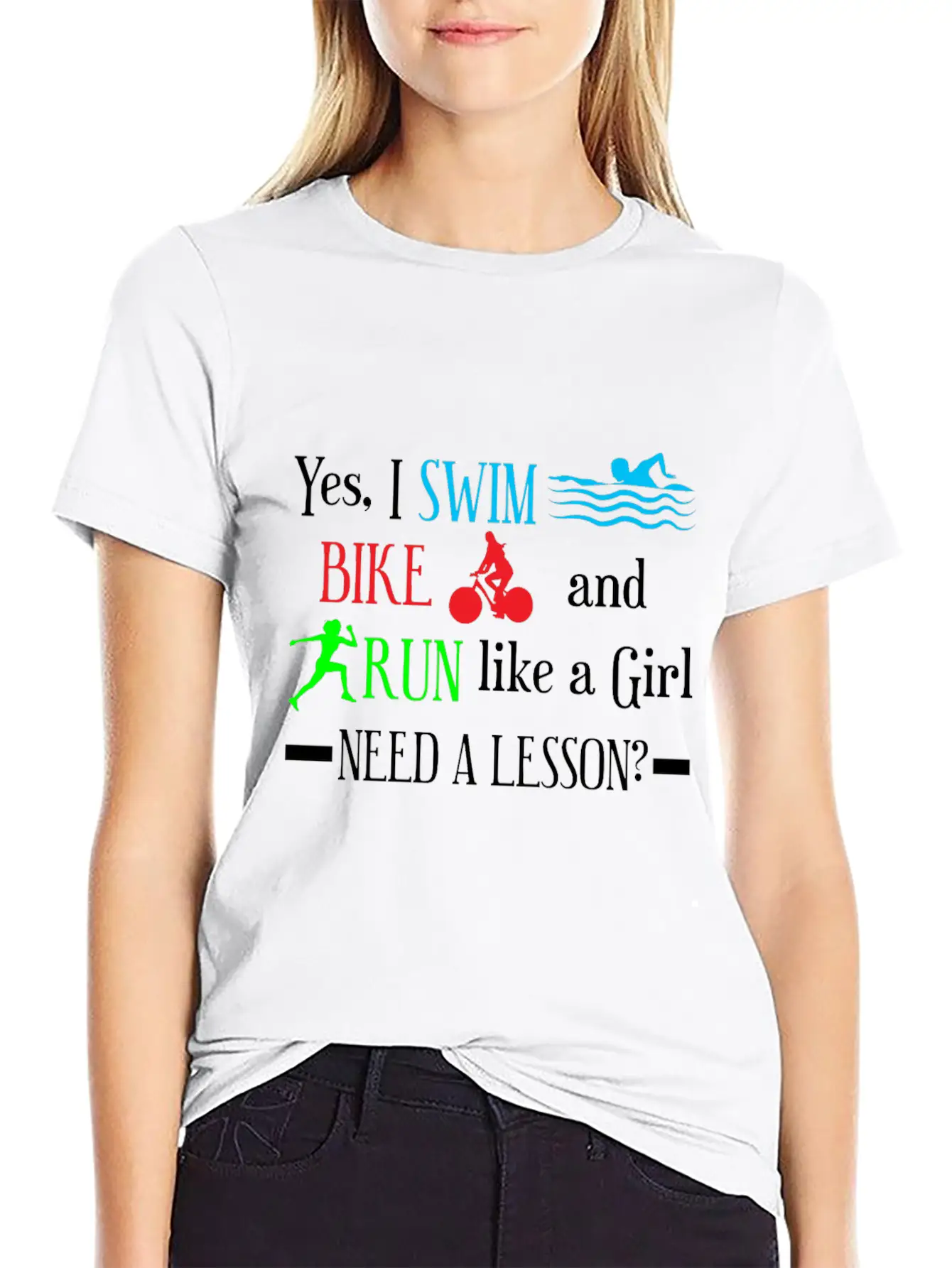 Triathlon Girl Athlete Relaxed Everyday Tee – Lightweight And Durable Cotton