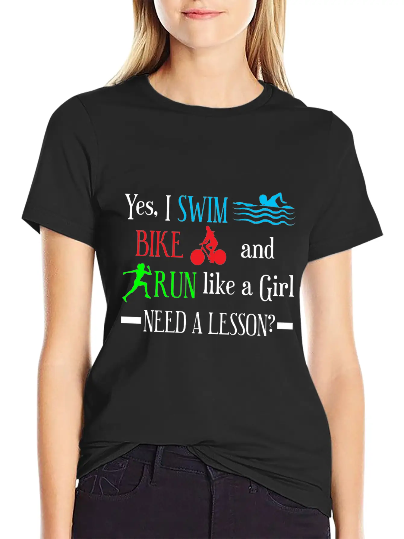 Triathlon Girl Athlete Relaxed Everyday Tee – Lightweight And Durable Cotton