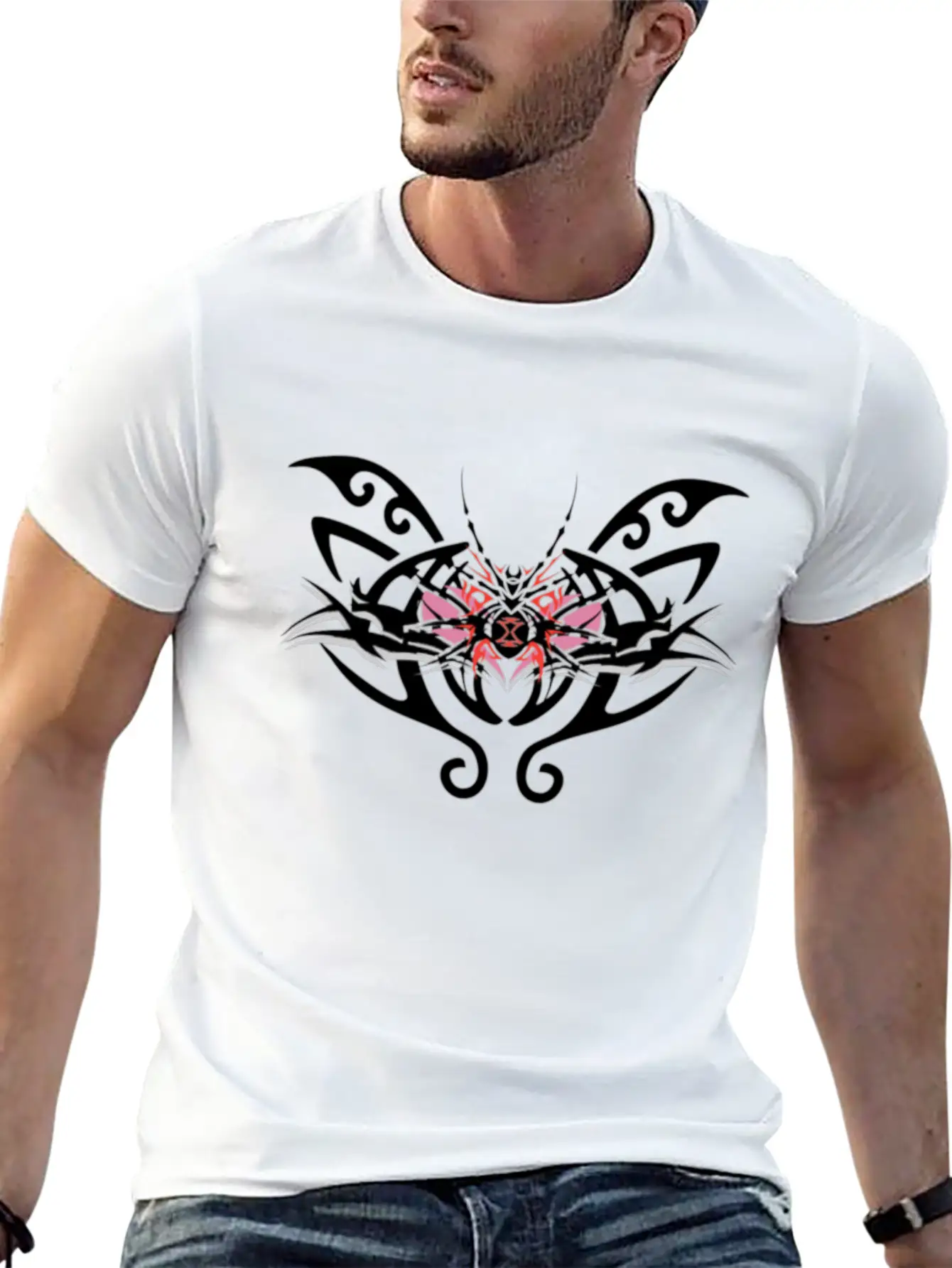 Tribal Butterfly Unisex Casual T-Shirt – Clean Design For Daily Comfort