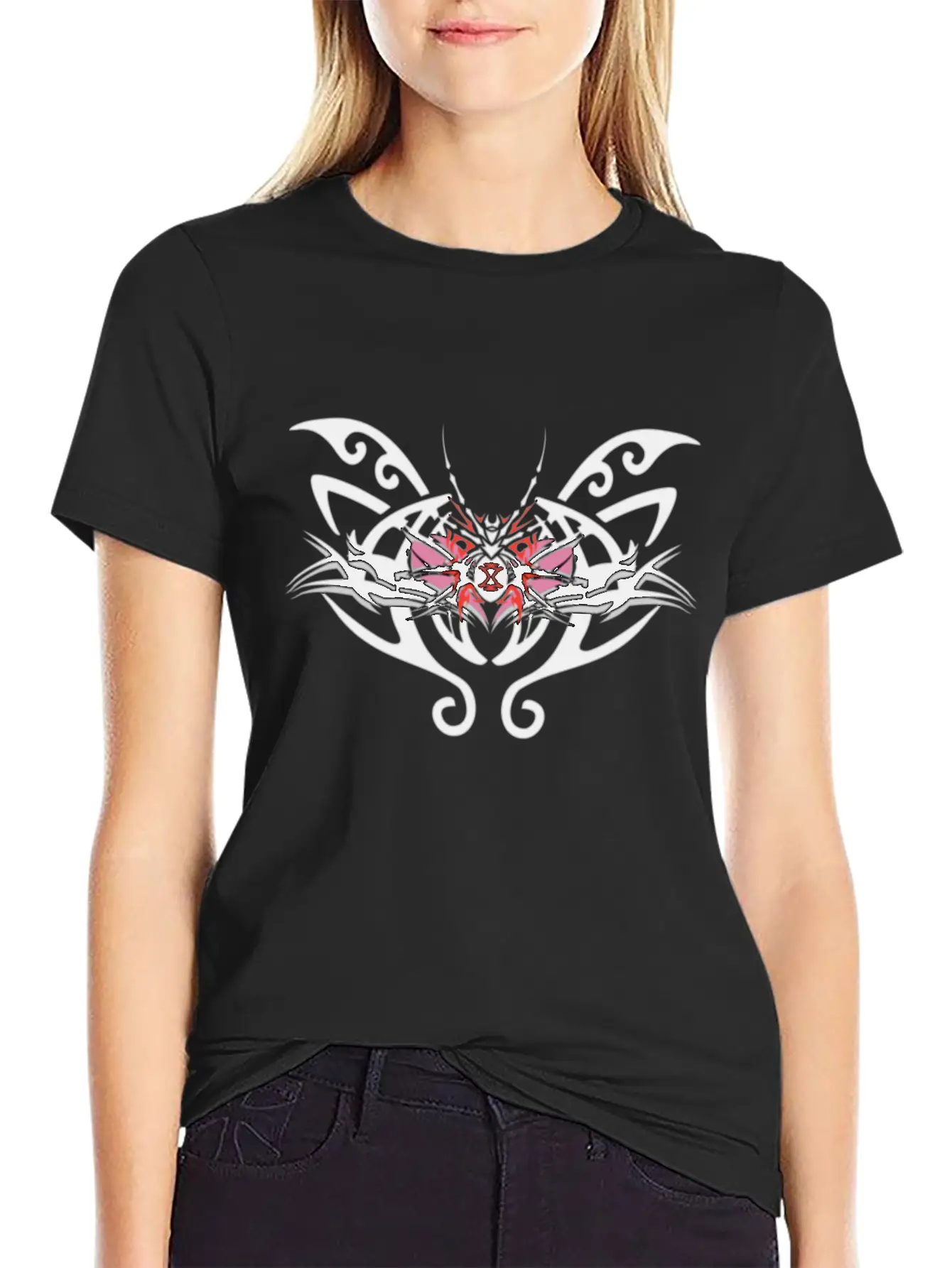 Tribal Butterfly Unisex Casual T-Shirt – Clean Design For Daily Comfort