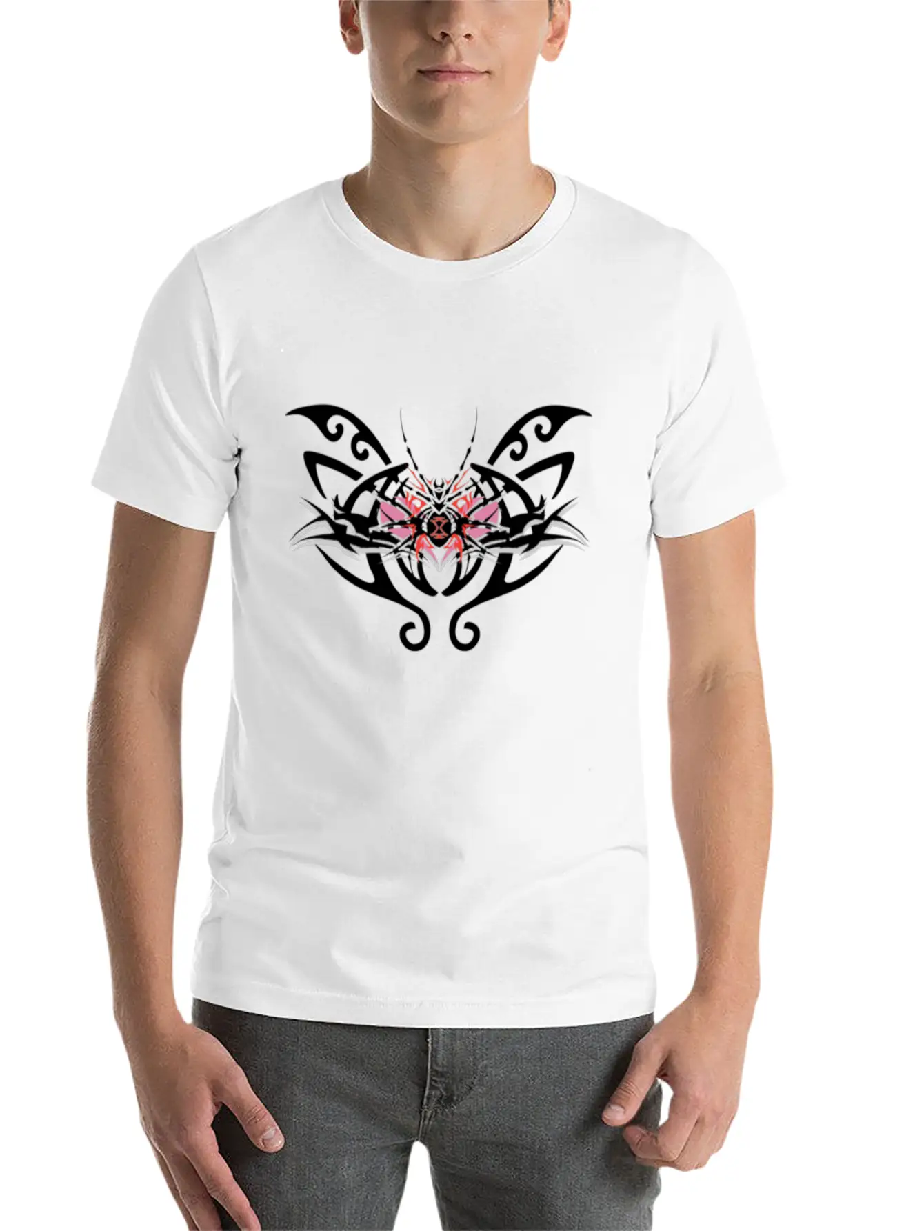 Tribal Butterfly Unisex Casual T-Shirt – Clean Design For Daily Comfort