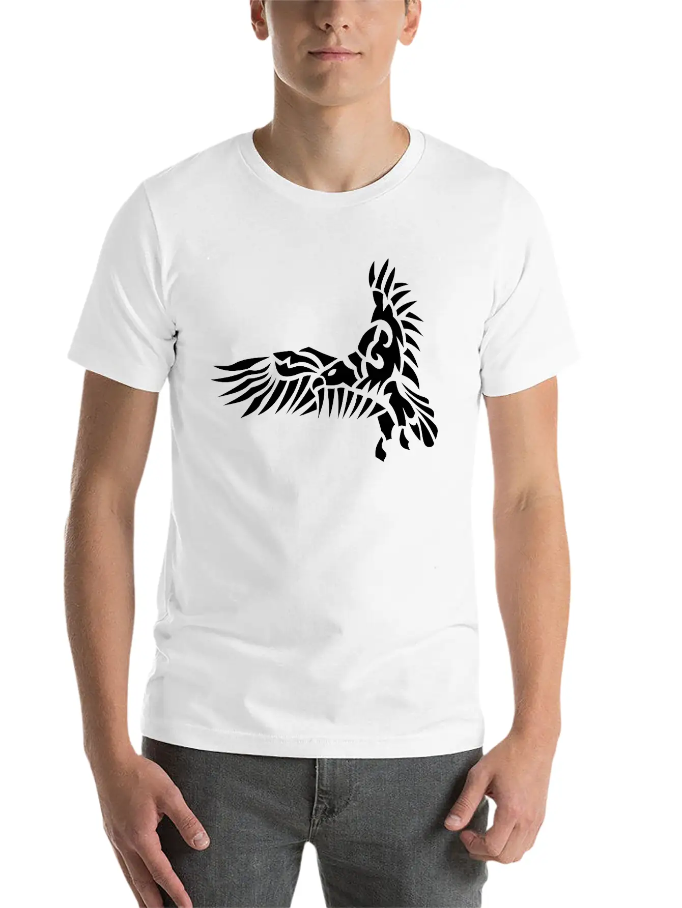 Tribal Eagle Animal Birds 6025 Lightweight Cotton T-Shirt – Daily Comfort Graphic Shirt