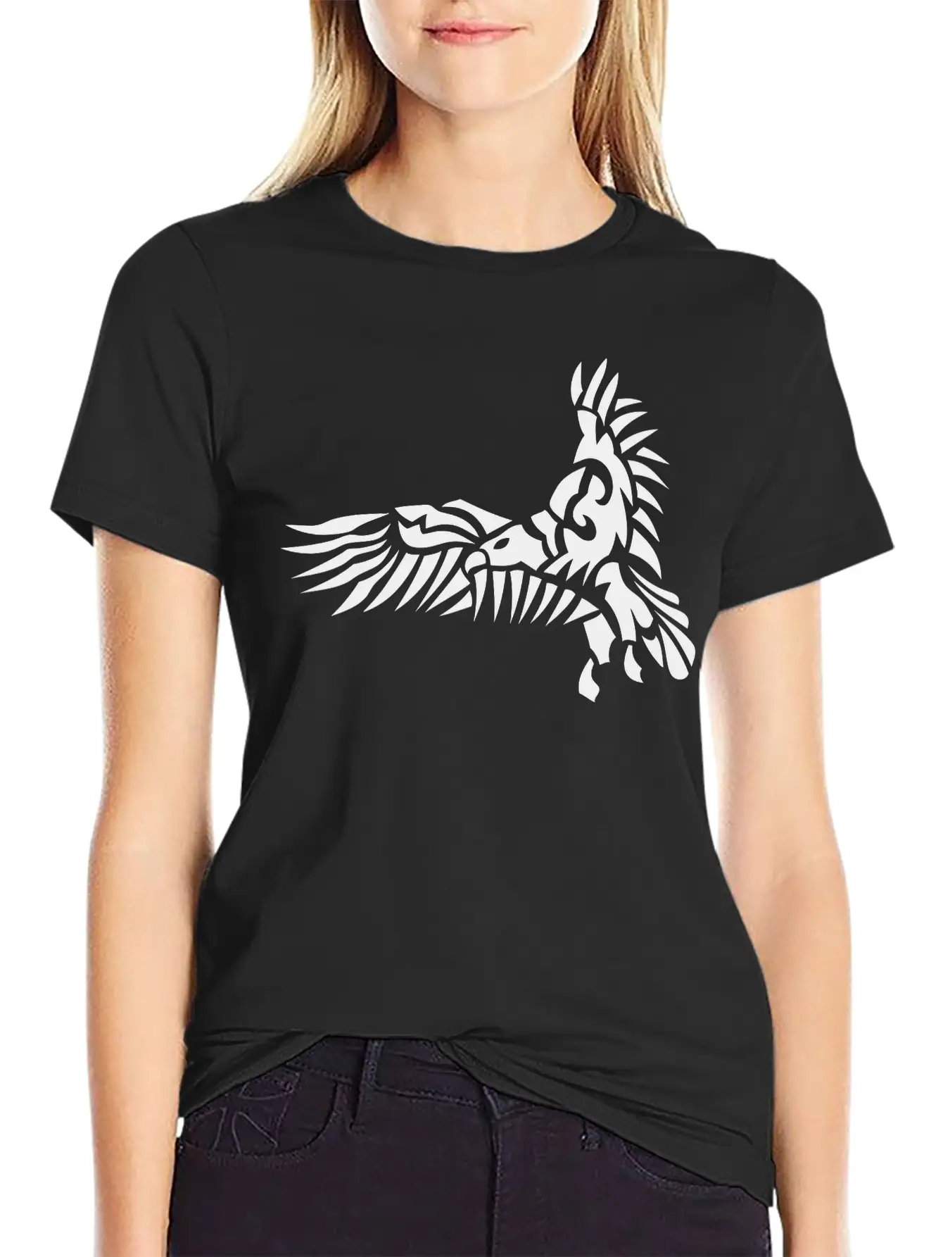 Tribal Eagle Animal Birds 6025 Lightweight Cotton T-Shirt – Daily Comfort Graphic Shirt