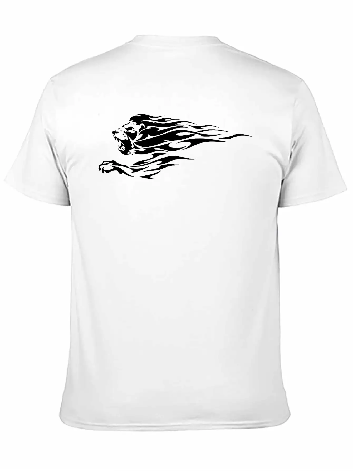 Tribal Fire Lion Essential Cotton Tee For Daily Outfits – Unisex Style
