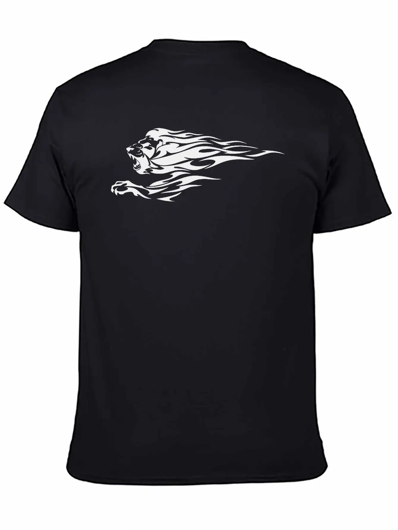 Tribal Fire Lion Essential Cotton Tee For Daily Outfits – Unisex Style