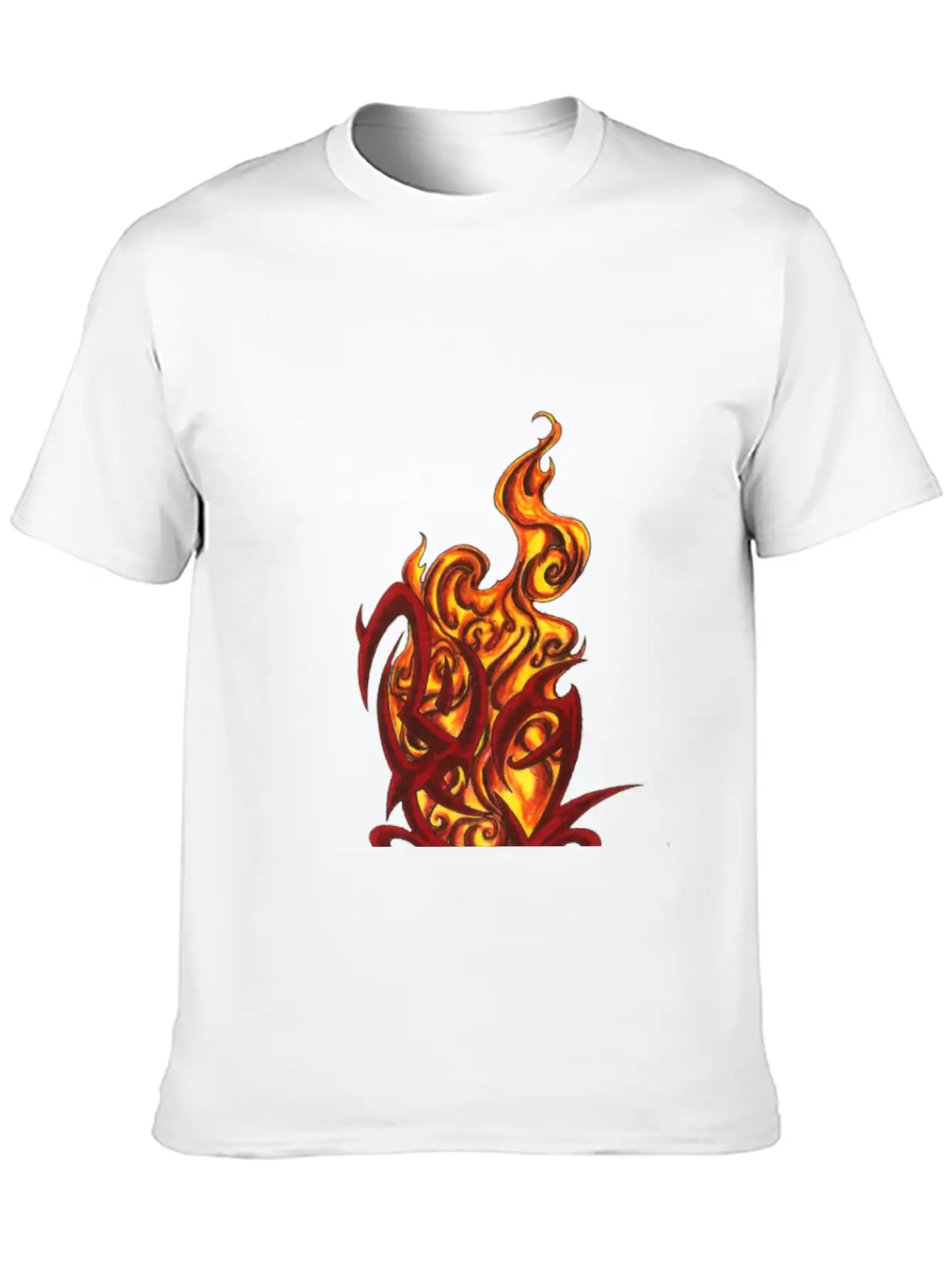 Tribal Heart With Flames Modern Fit Casual T-Shirt ��� Clean And Versatile Design
