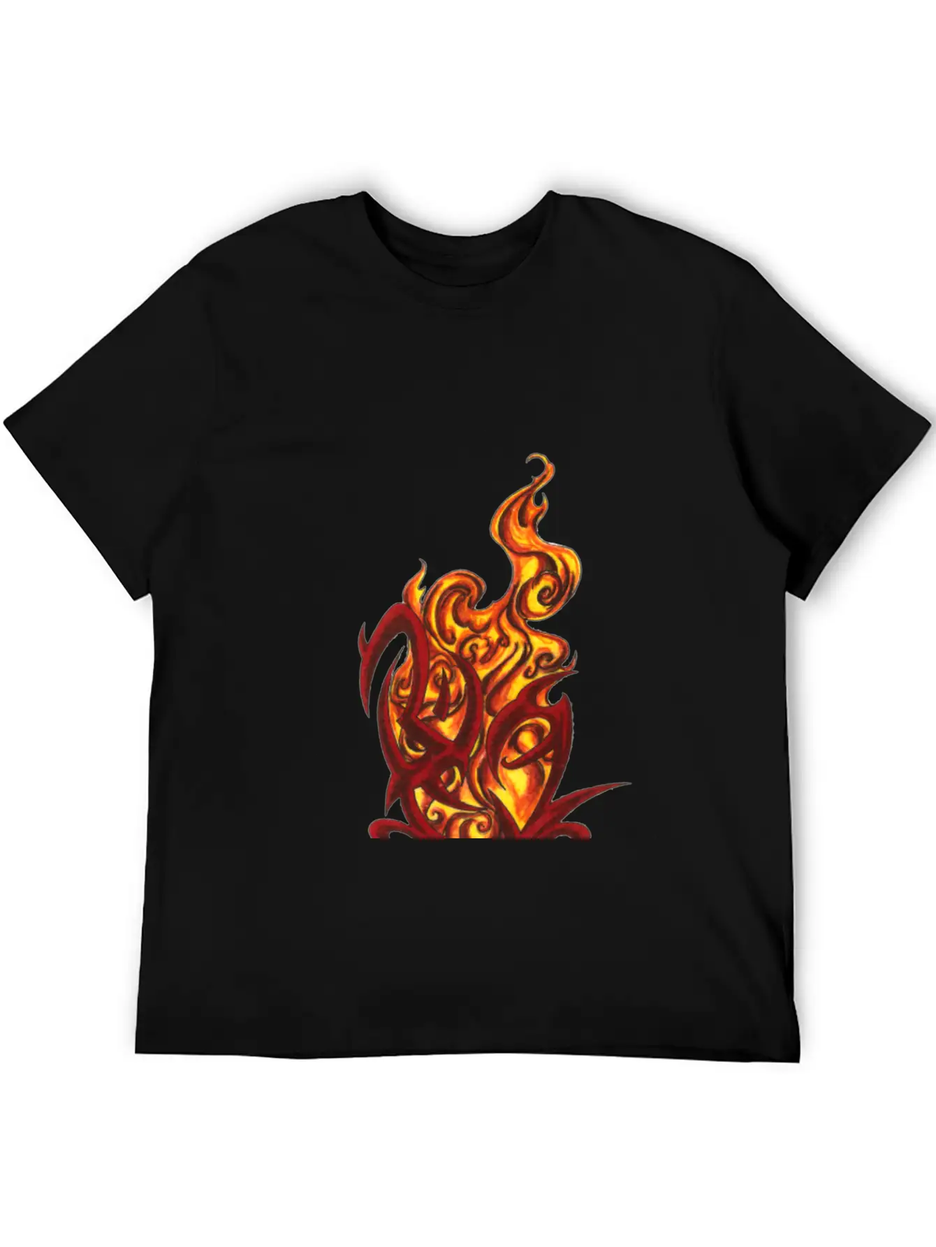 Tribal Heart With Flames Modern Fit Casual T-Shirt ��� Clean And Versatile Design